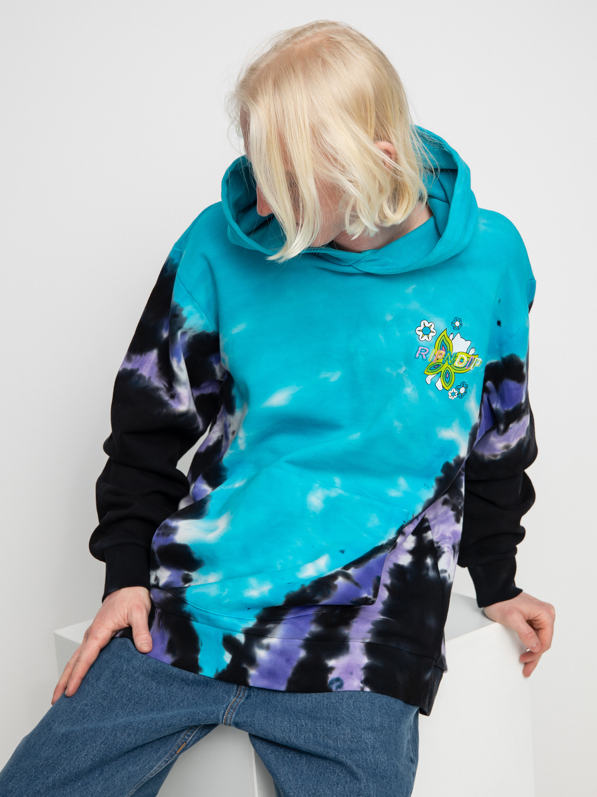 RipNDip Promised Land HD Hoodie (purple/blue v dye)