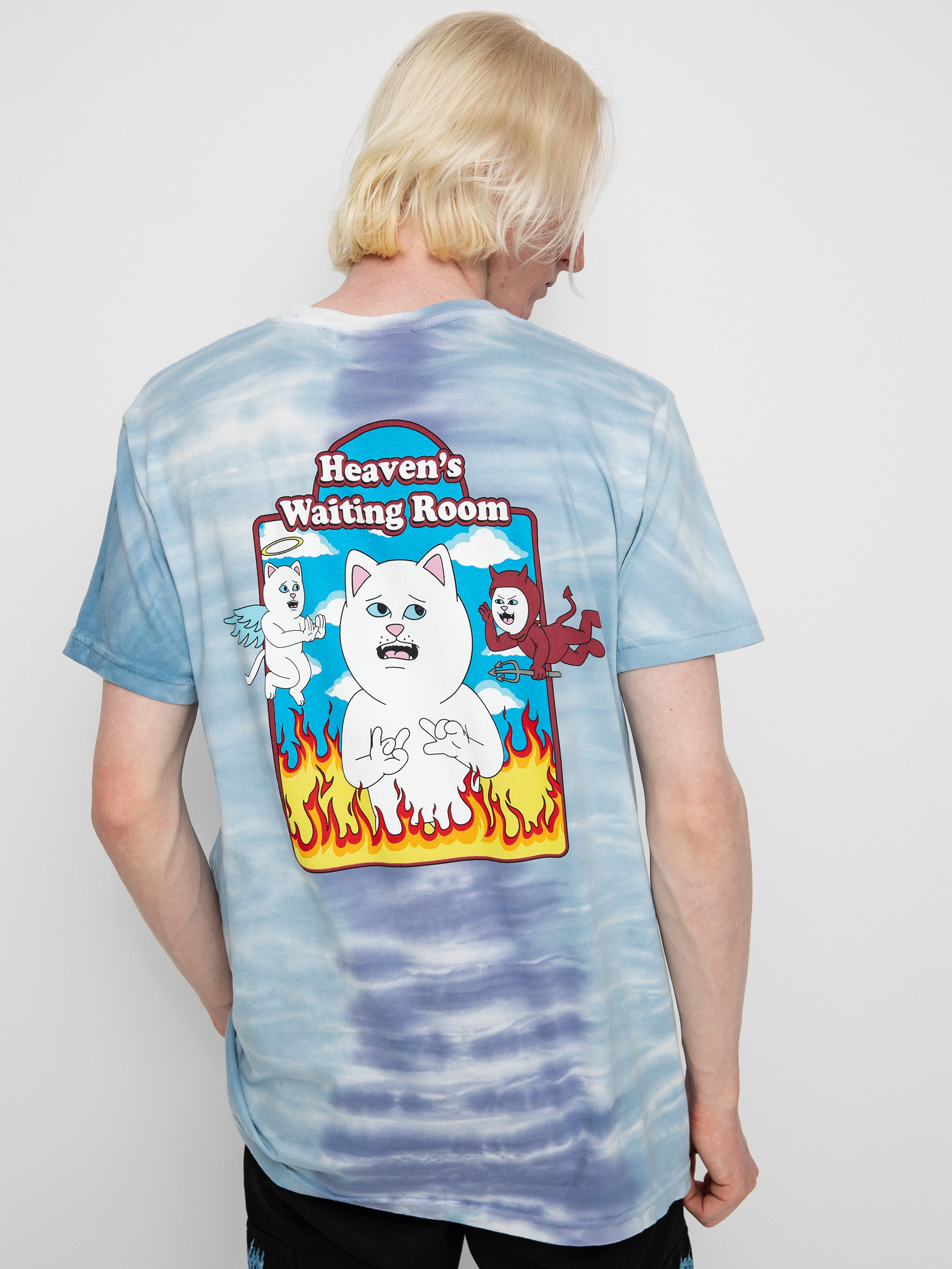 RipNDip Limbo T-shirt (periwinkle/light blue split dye)