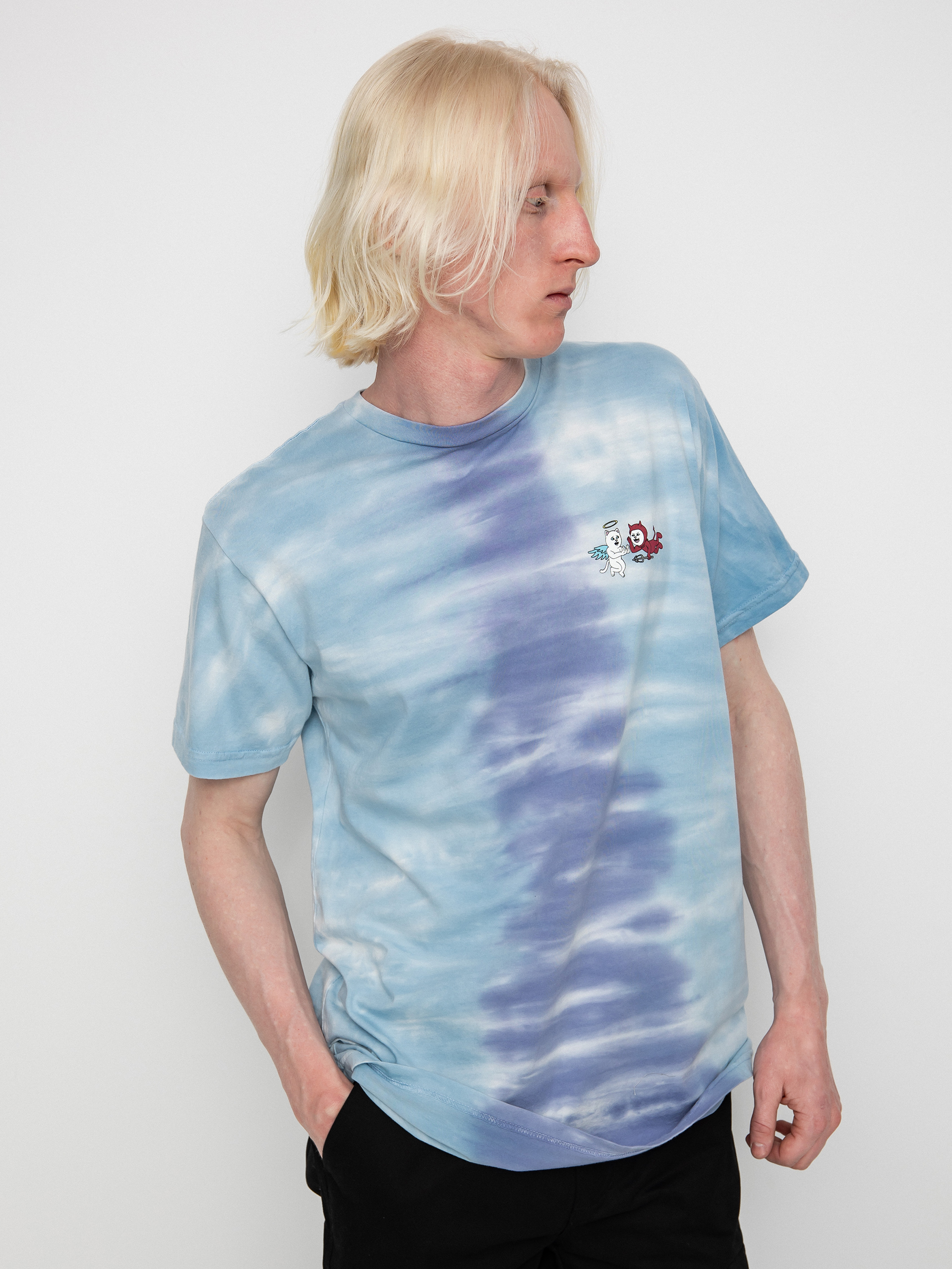 RipNDip Limbo T-shirt (periwinkle/light blue split dye)