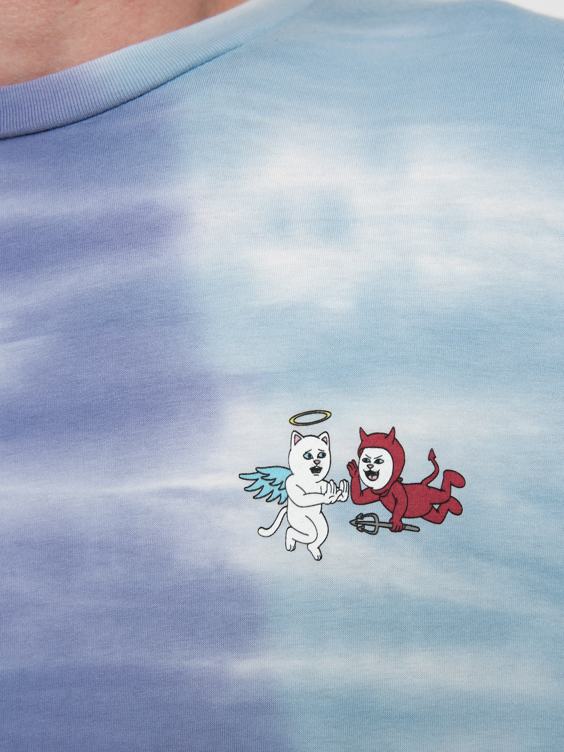 RipNDip Limbo T-shirt (periwinkle/light blue split dye)