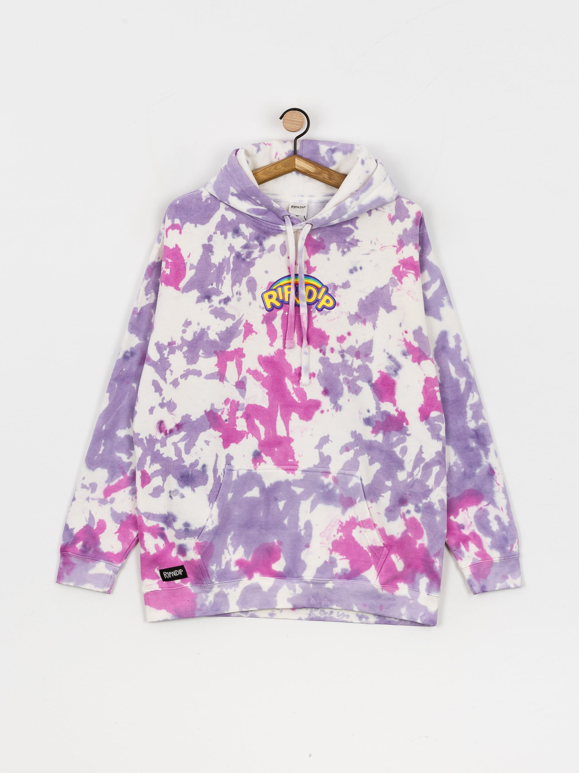 RipNDip Friends Forever HD Hoodie (pink/lavender tie dye)