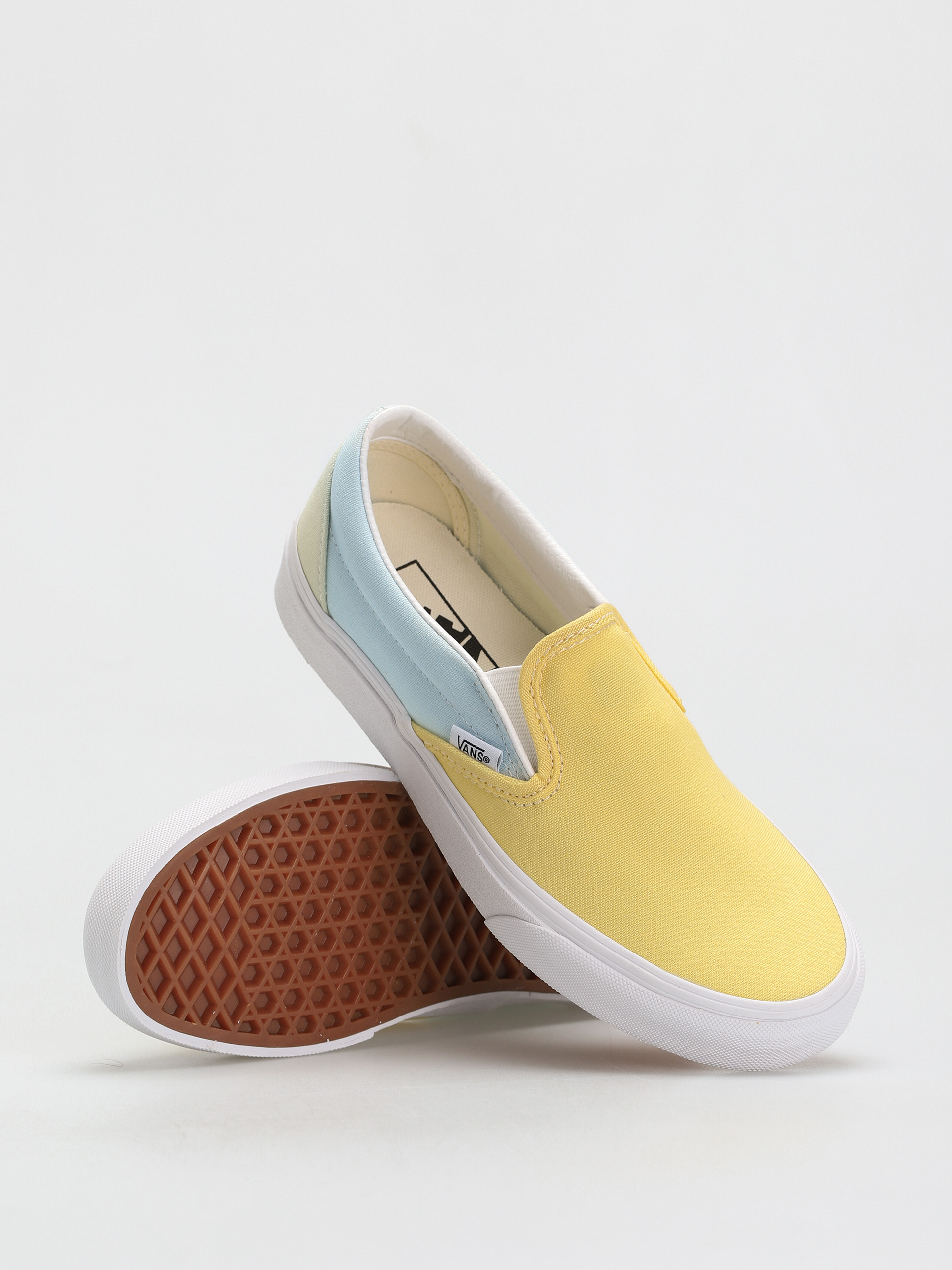 Vans Classic Slip On Shoes (pastel block/multi/true white)