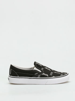 Vans Classic Slip On Shoes (shadow vans/black/true white)