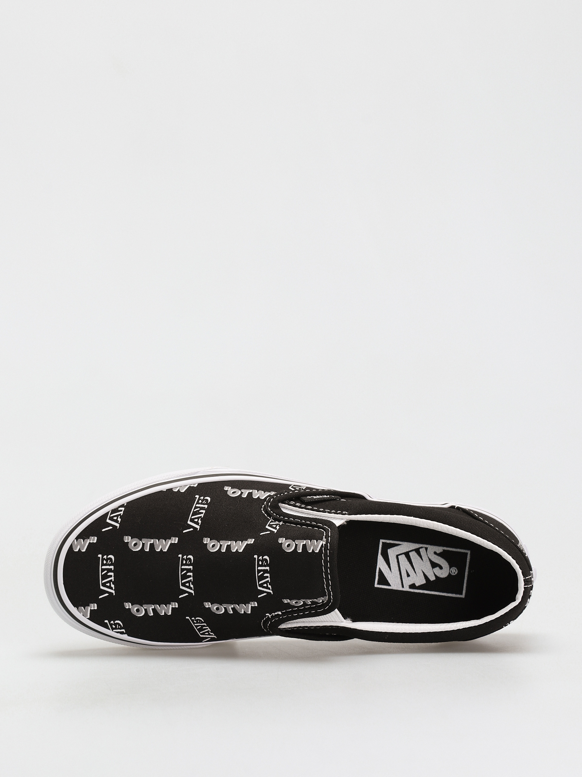 Vans Classic Slip On Shoes (shadow vans/black/true white)