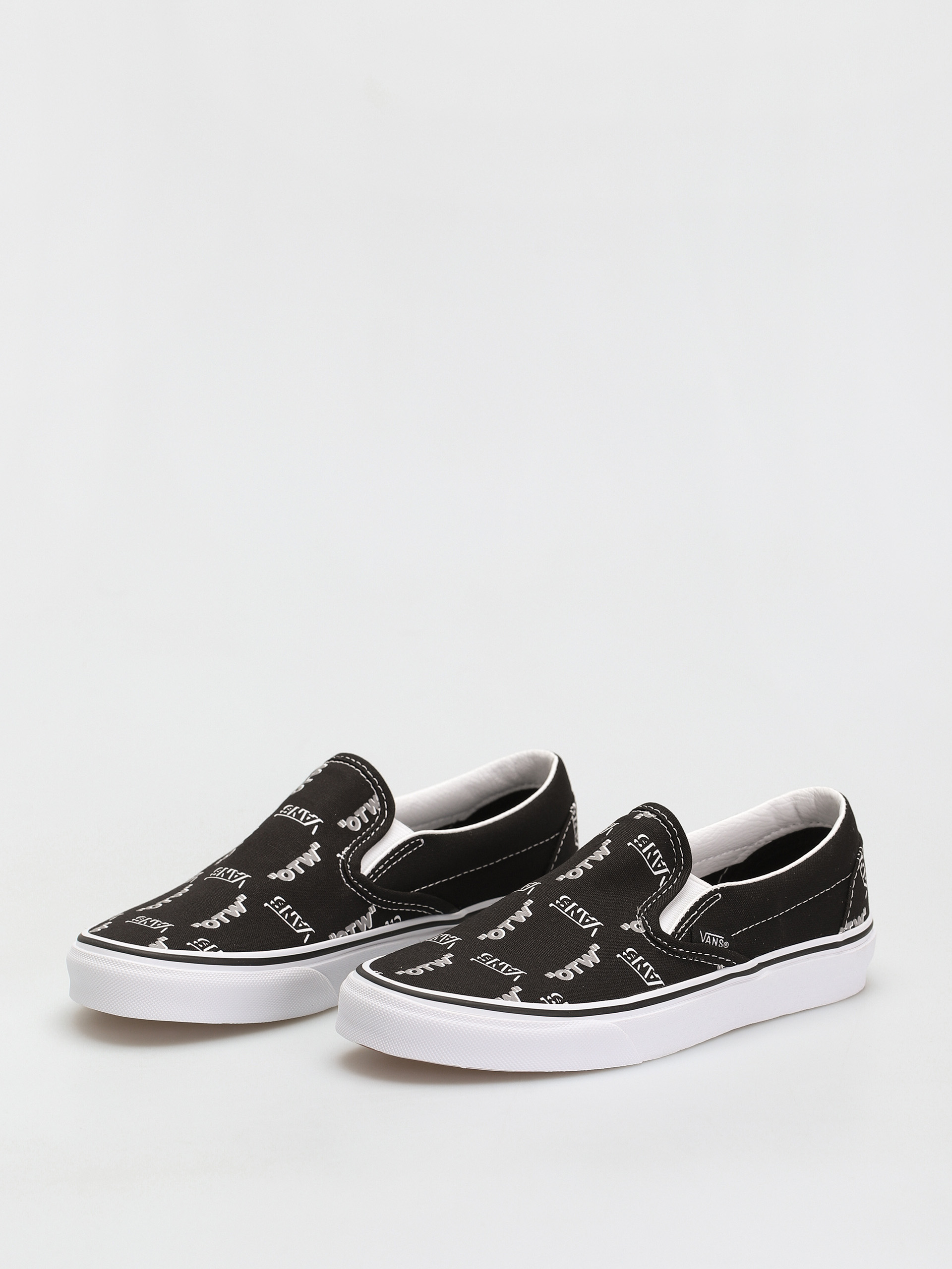 Vans Classic Slip On Shoes (shadow vans/black/true white)