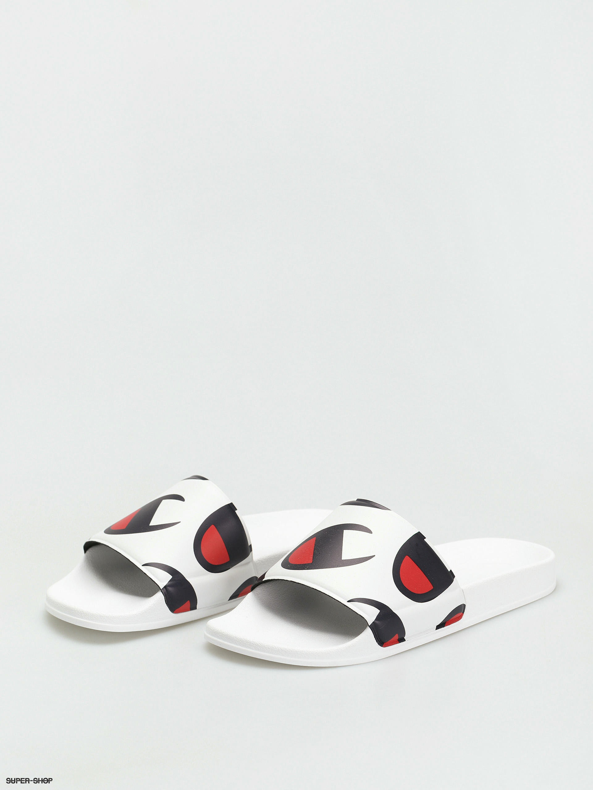 White and black champion on sale slides