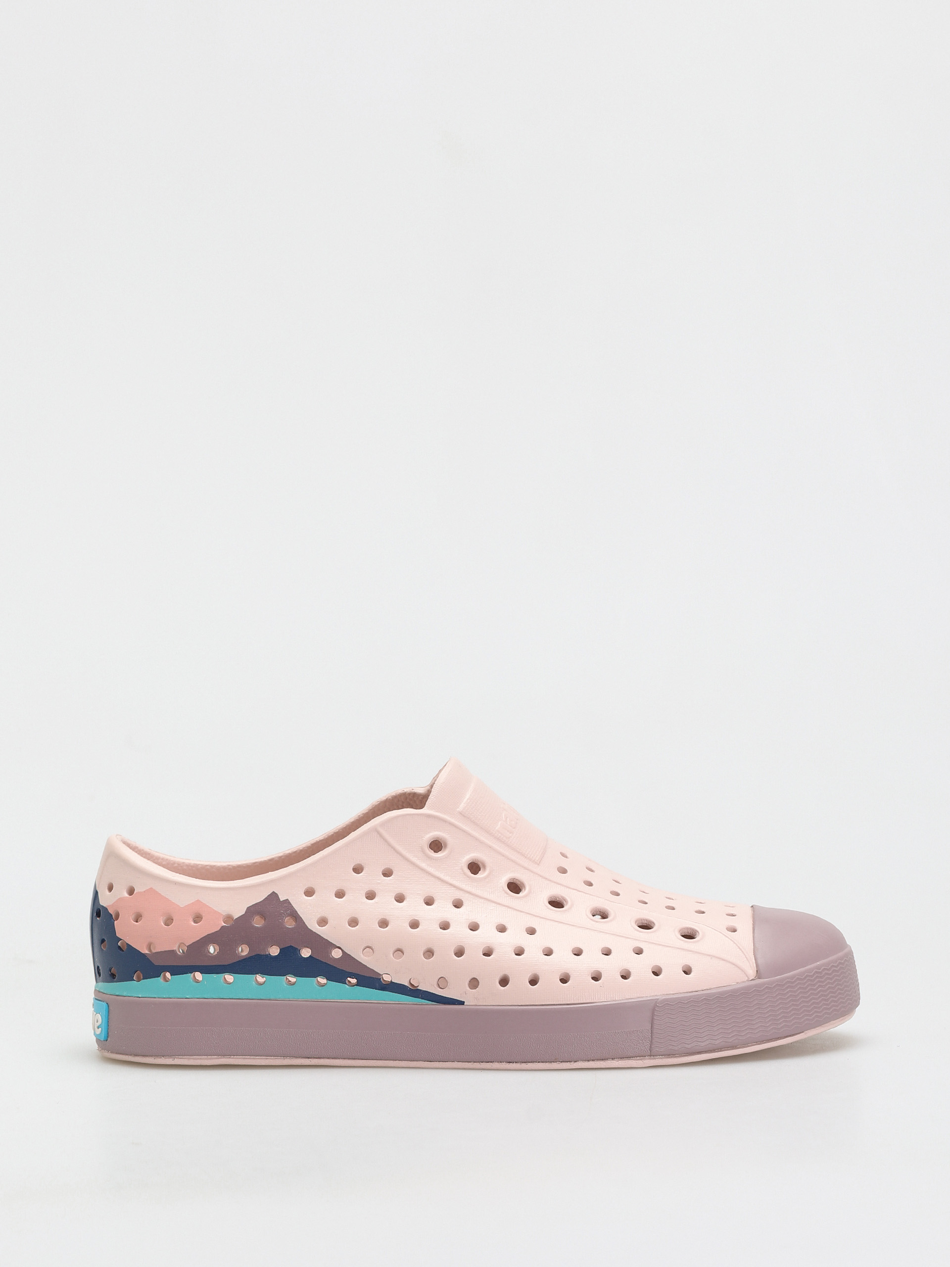 Native Jefferson Block Shoes (dust pink/wildflower purple/frontier mountain block)