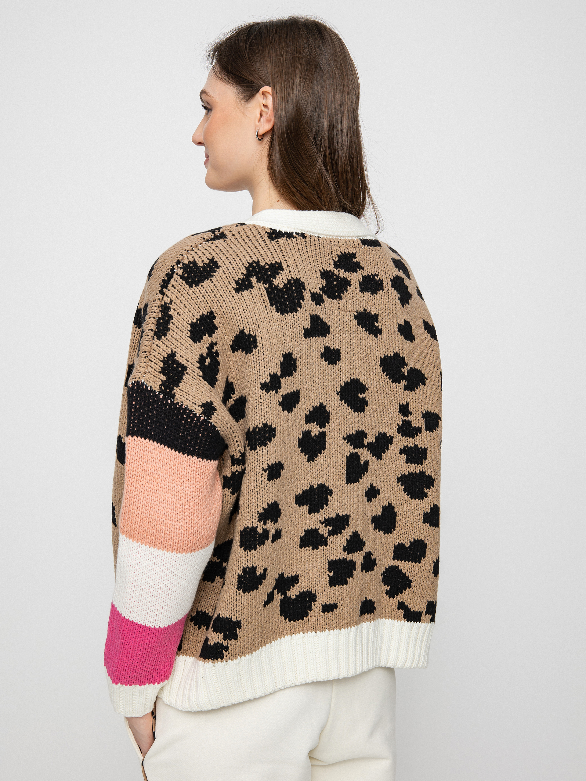 Femi Stories Sky Sweater Wmn (brwn leo)