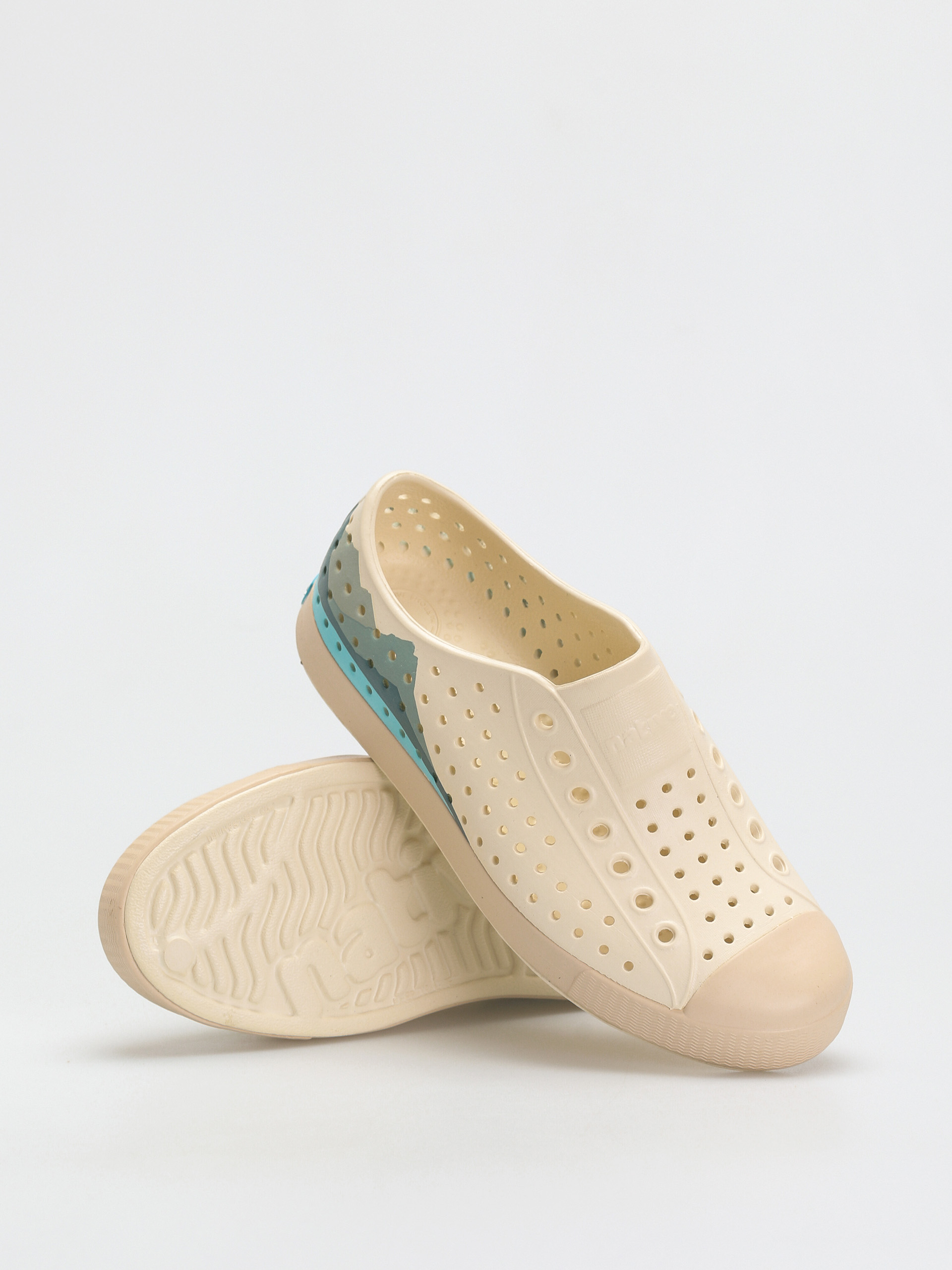 Native Jefferson Block Shoes (bone white/soy beige/folio mountain block)