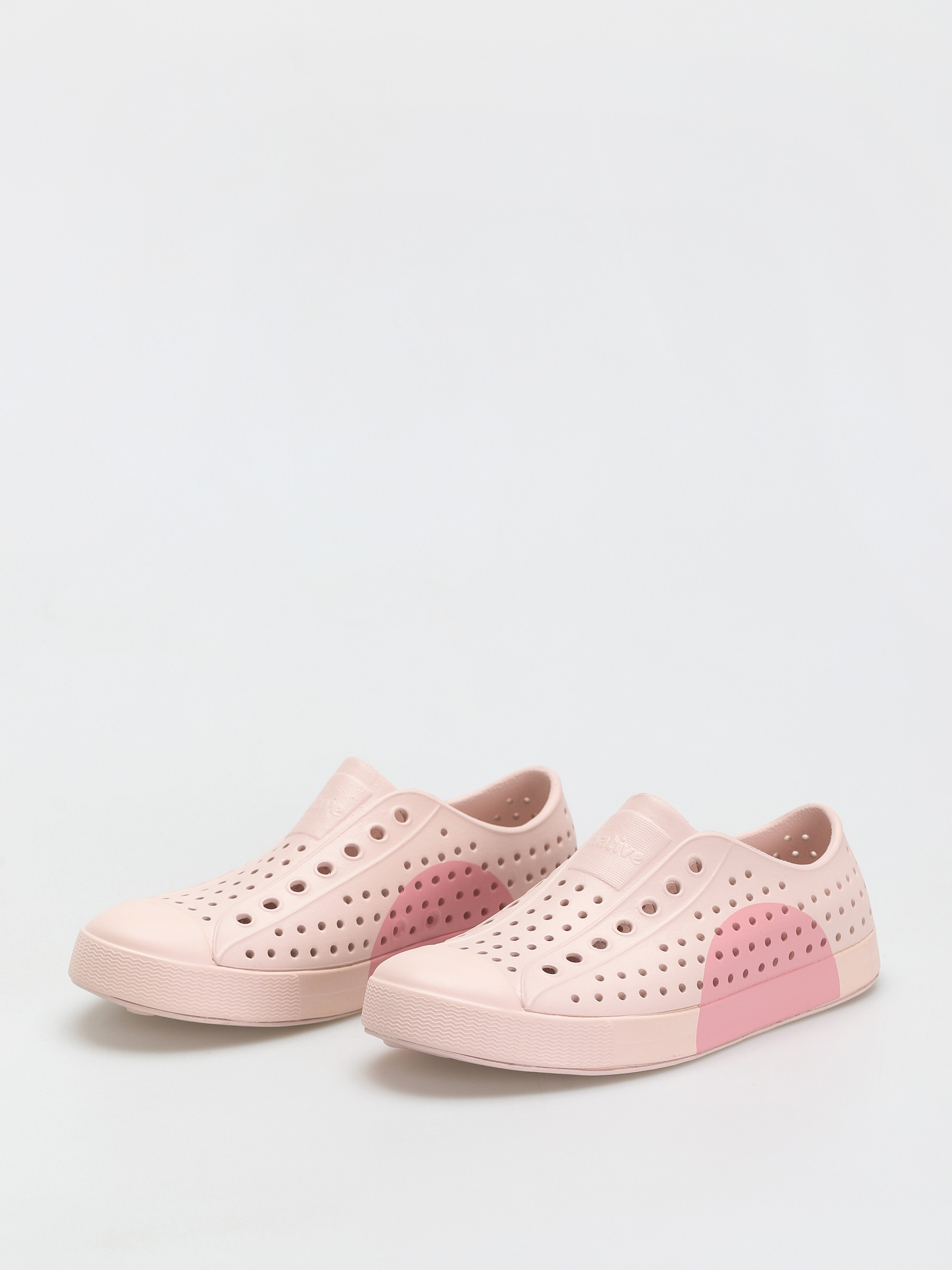 Native Jefferson Block Shoes (dust pink/dust pink/rose circle)