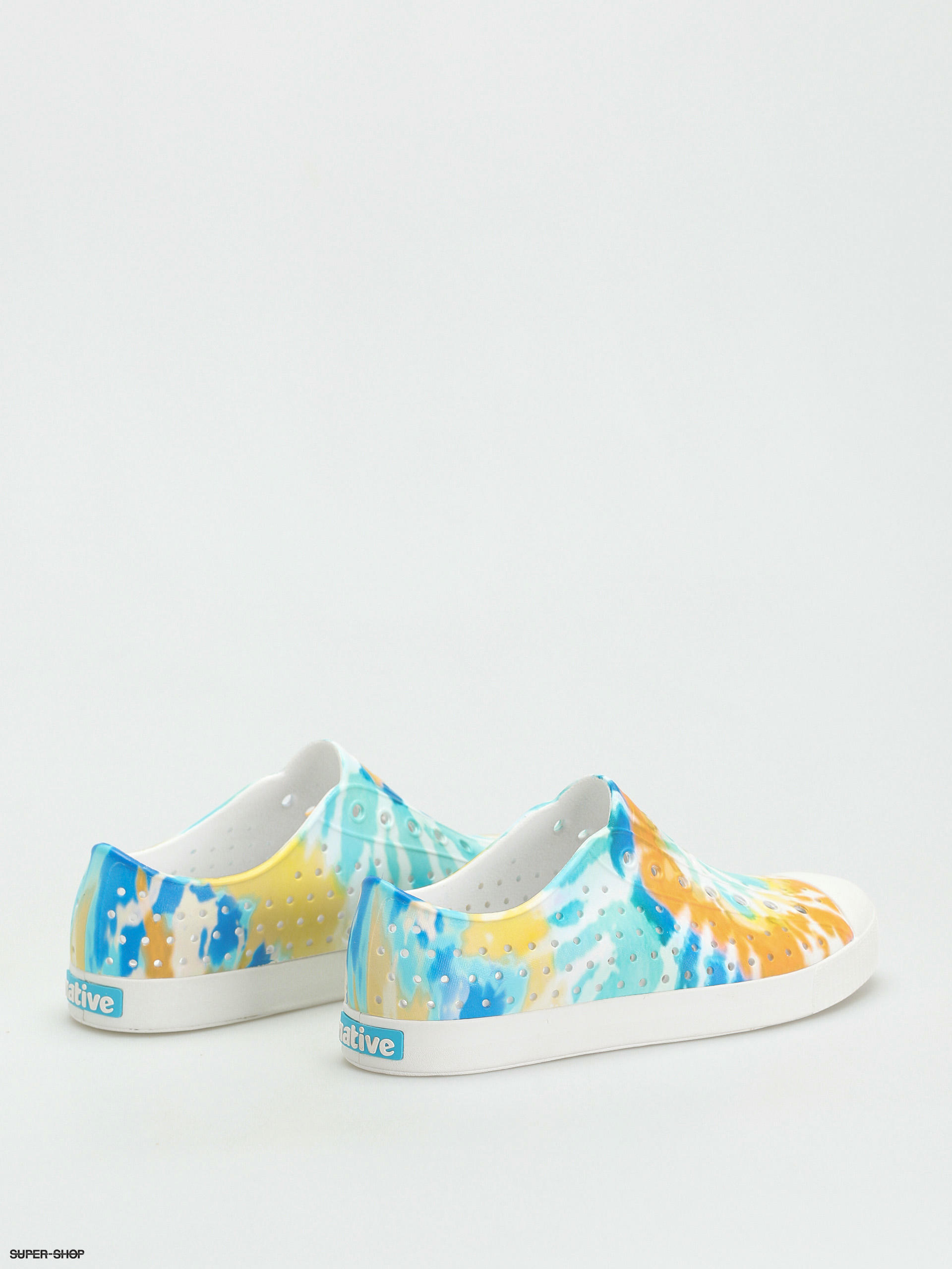 Native Jefferson Print Shoes (shell white/shell white/orange tie dye)