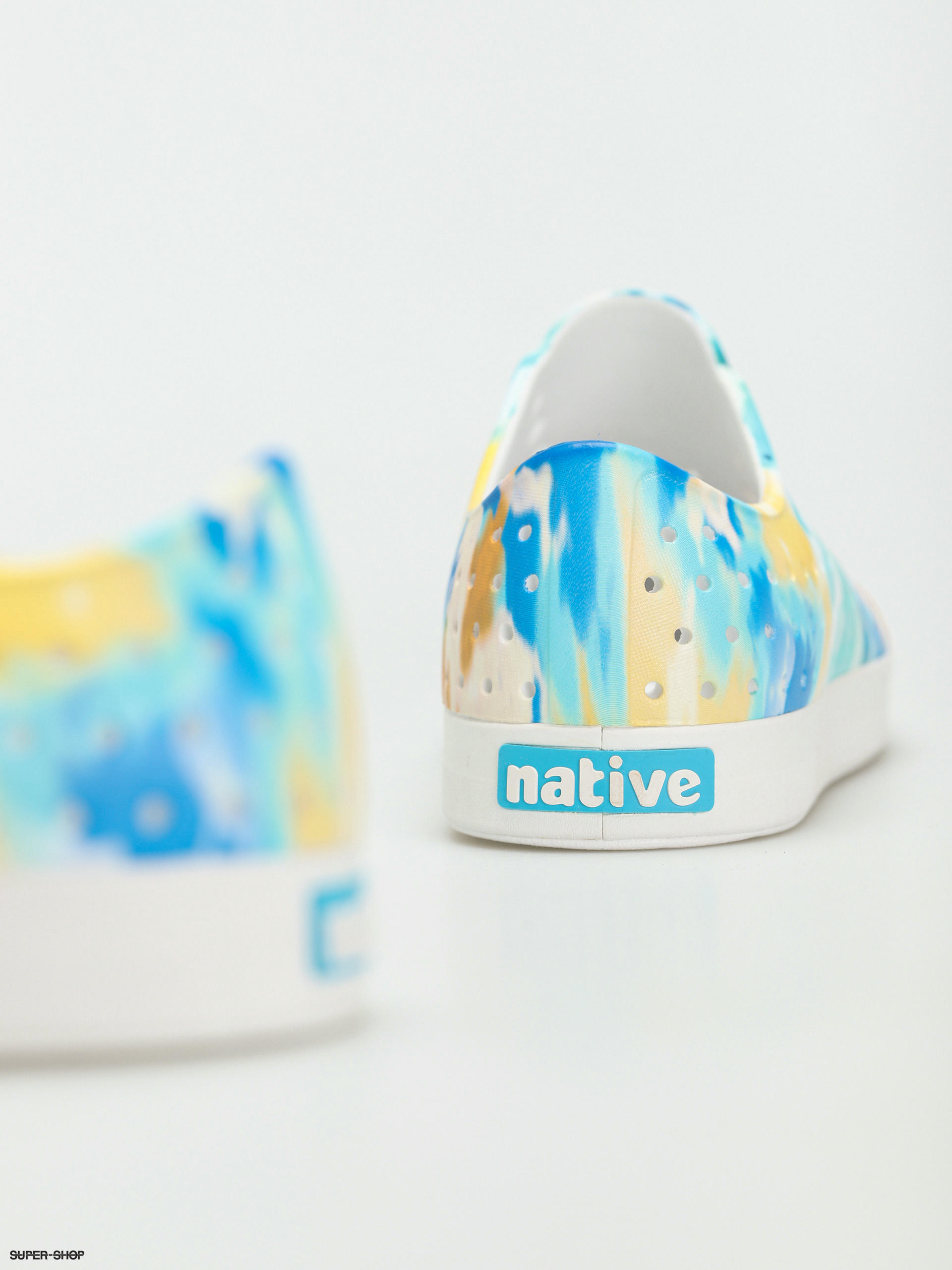 Native Jefferson Print Shoes (shell white/shell white/orange tie dye)