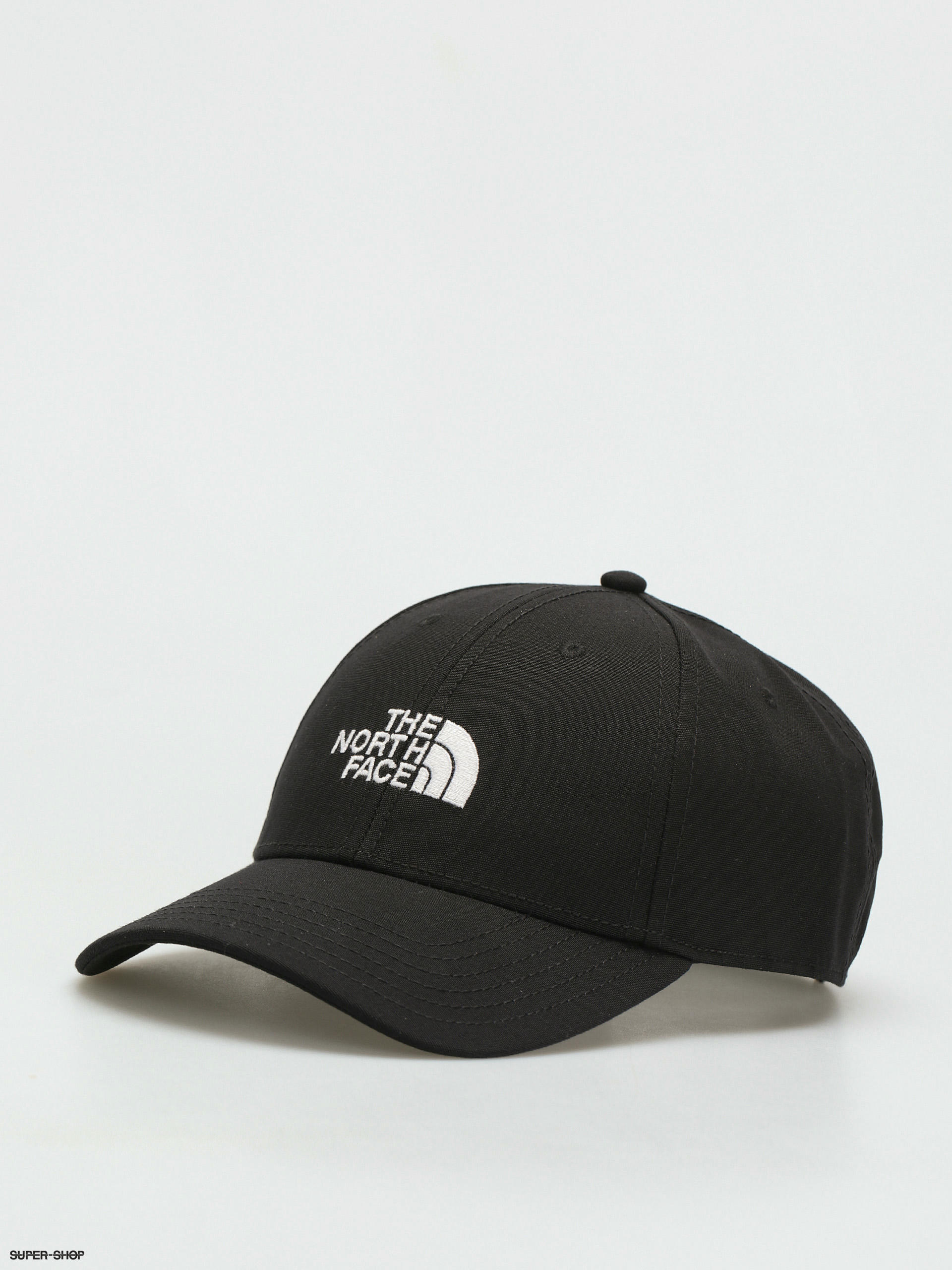 black and white north face cap