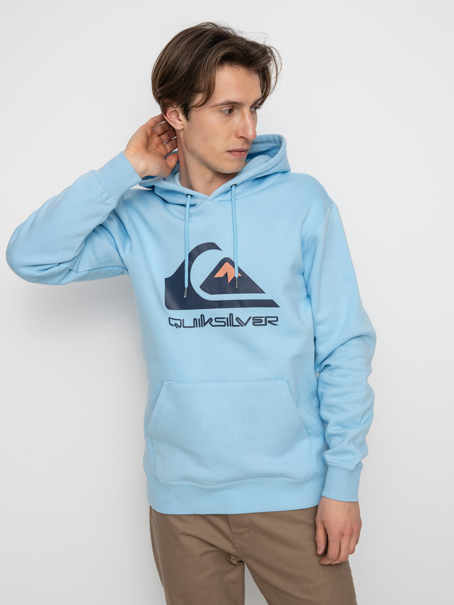 Quiksilver Big Logo HD Hoodie (airy blue)