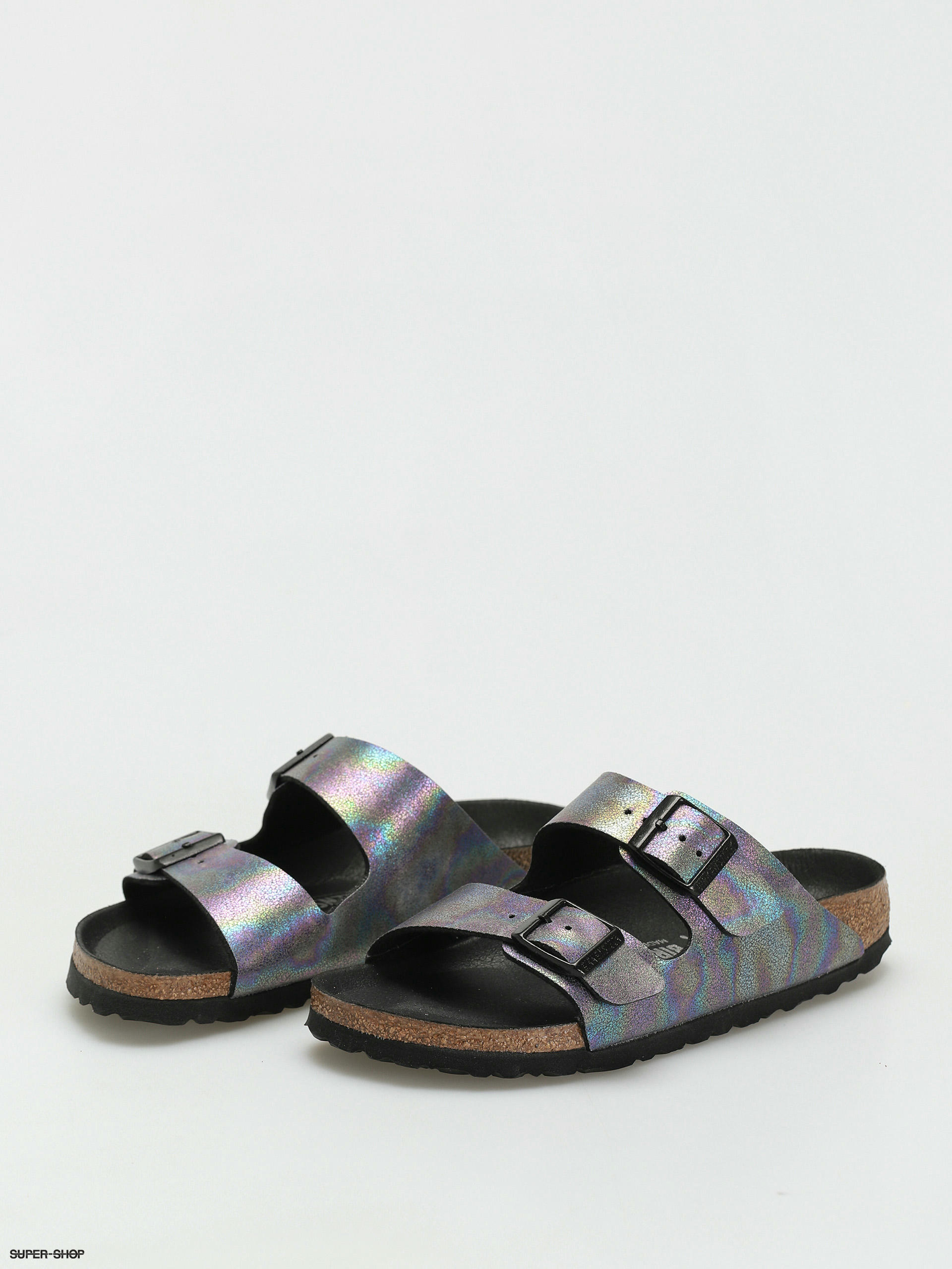 iridescent flip flops