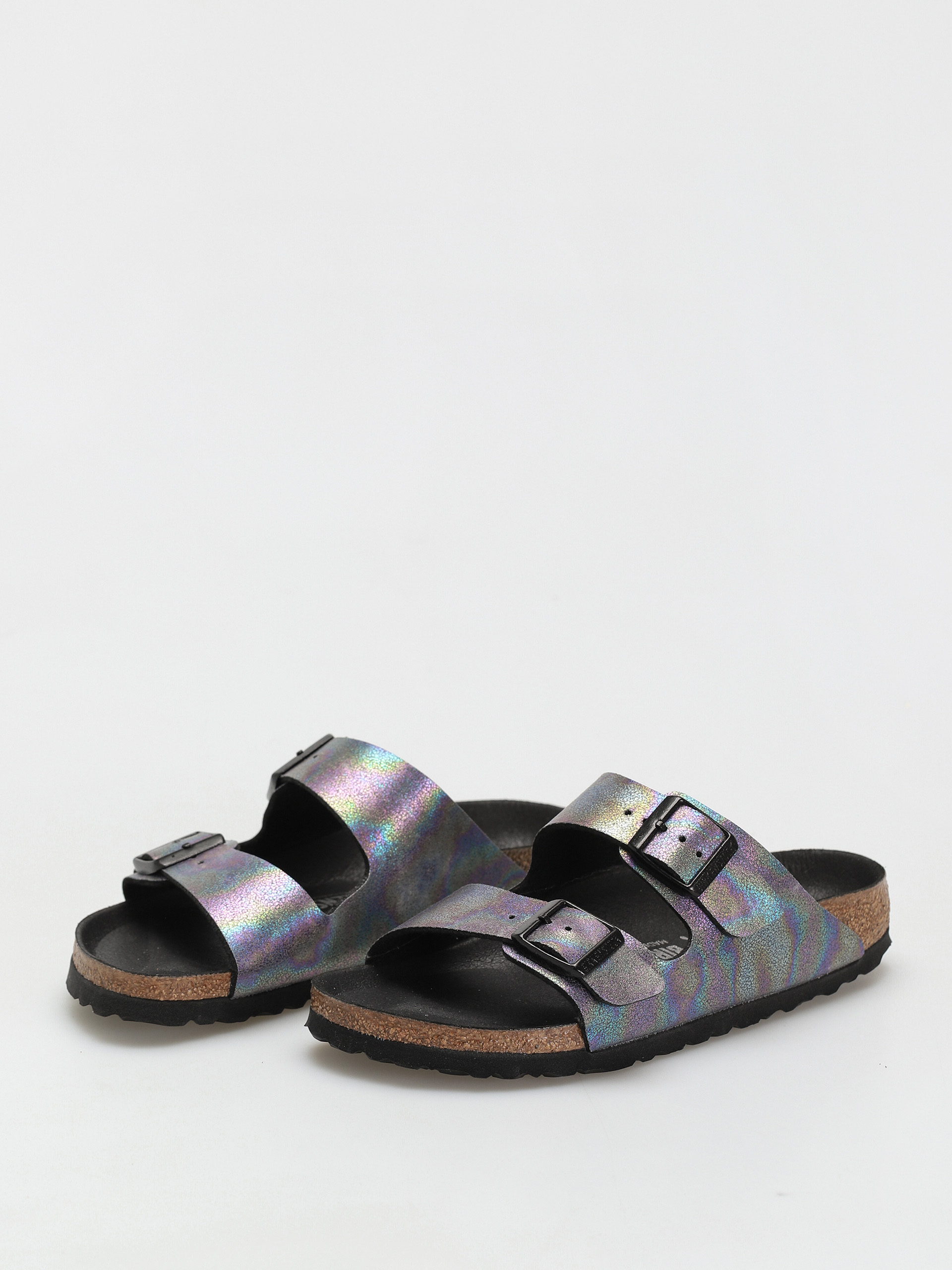 Birkenstock Arizona Vegan Narrow Flip-flops Wmn (black iridescent)