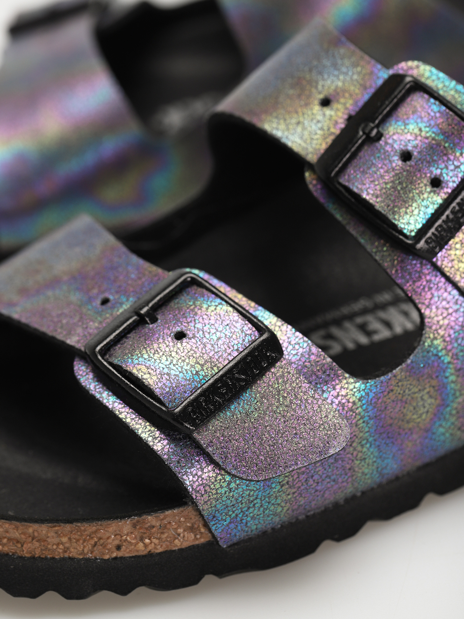 Birkenstock Arizona Vegan Narrow Flip-flops Wmn (black iridescent)