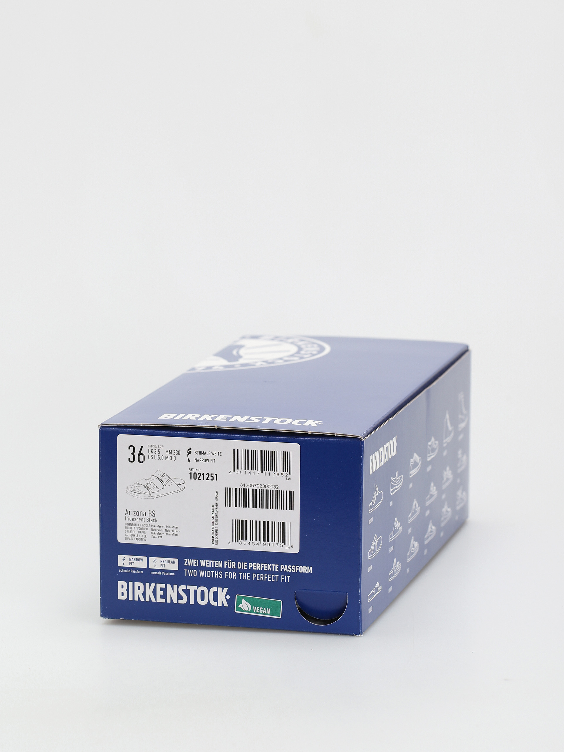 Birkenstock Arizona Vegan Narrow Flip-flops Wmn (black iridescent)