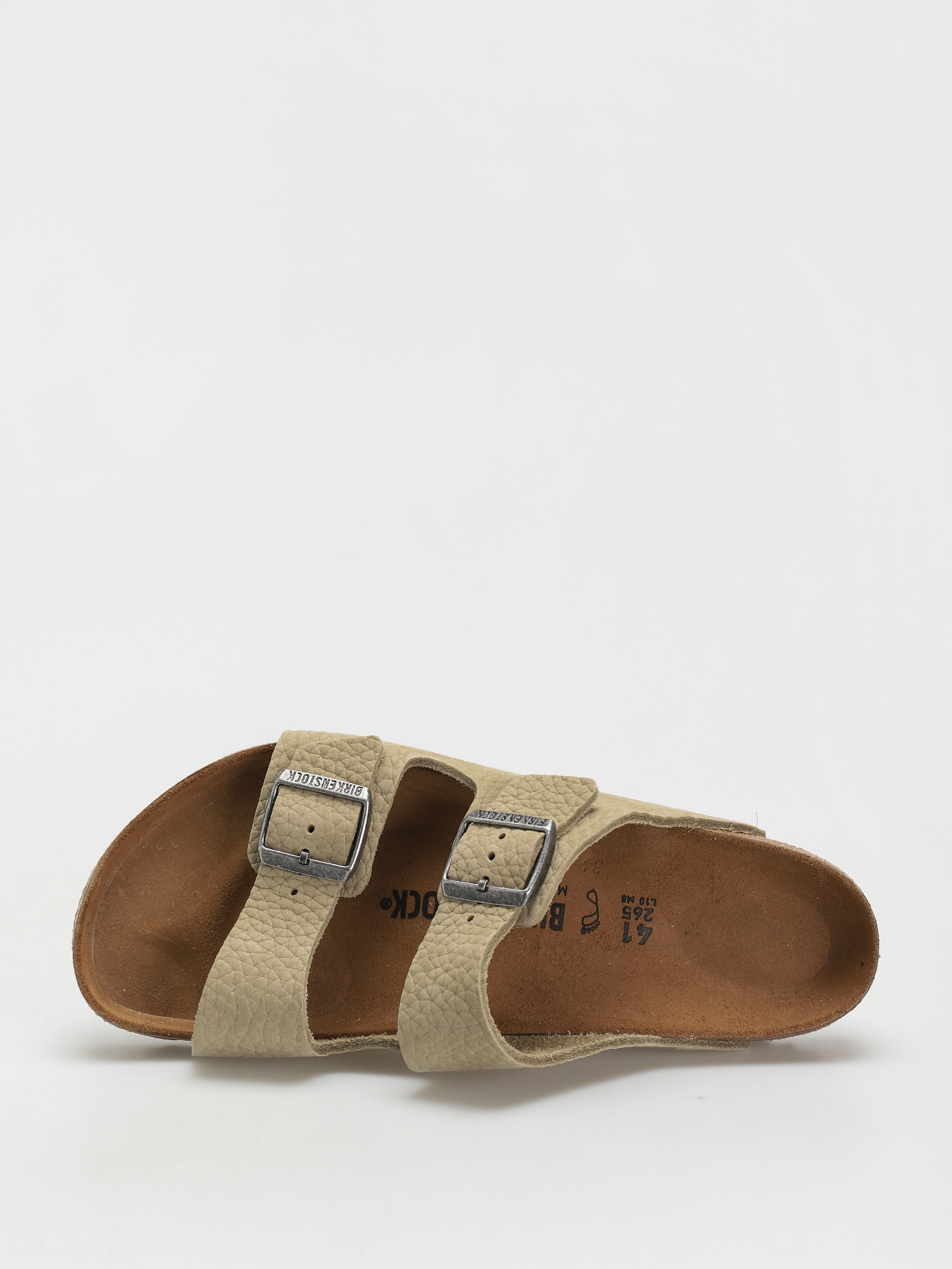 Birkenstock Arizona Regular Flip-flops (faded khaki nubuck leather)