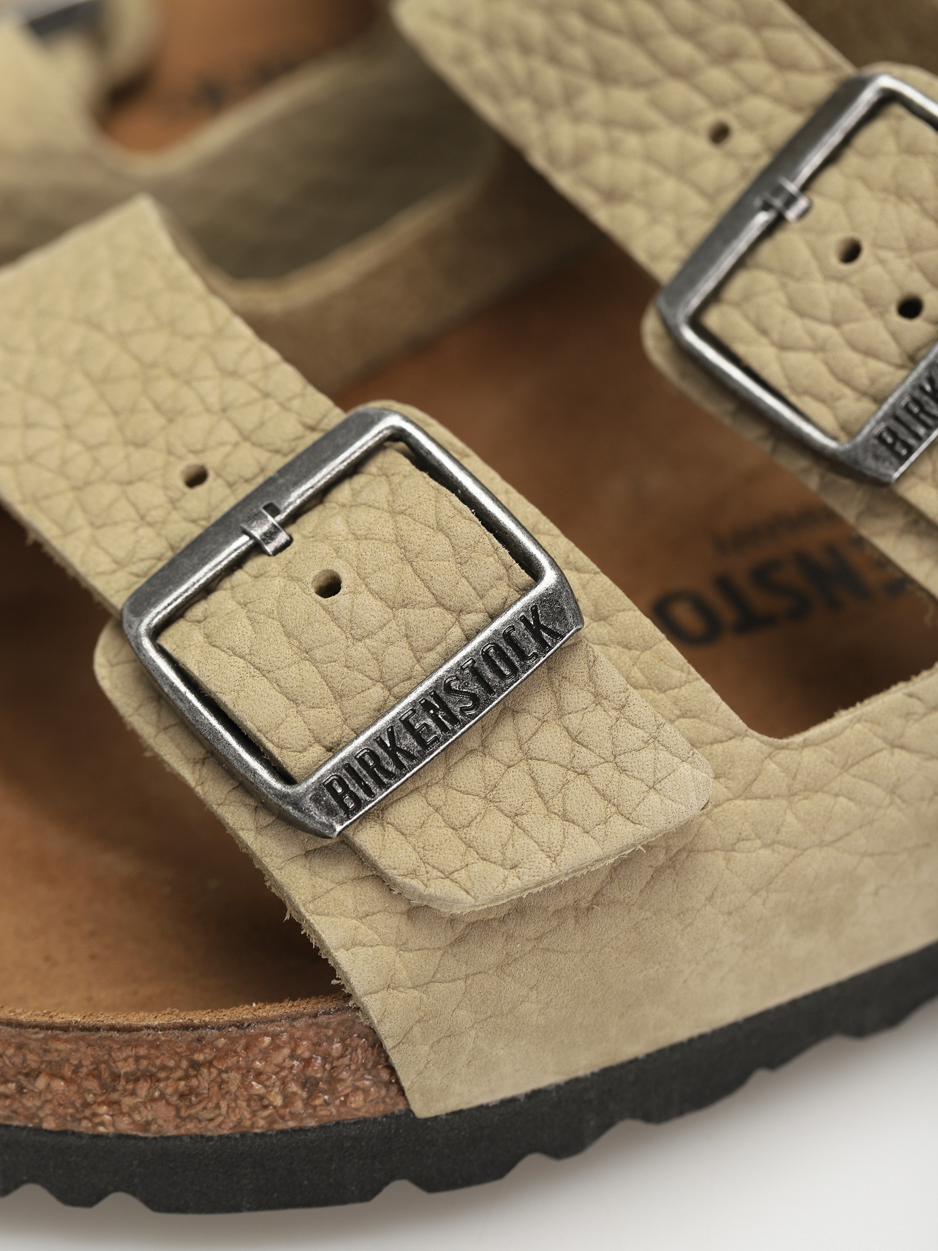 Birkenstock Arizona Regular Flip-flops (faded khaki nubuck leather)
