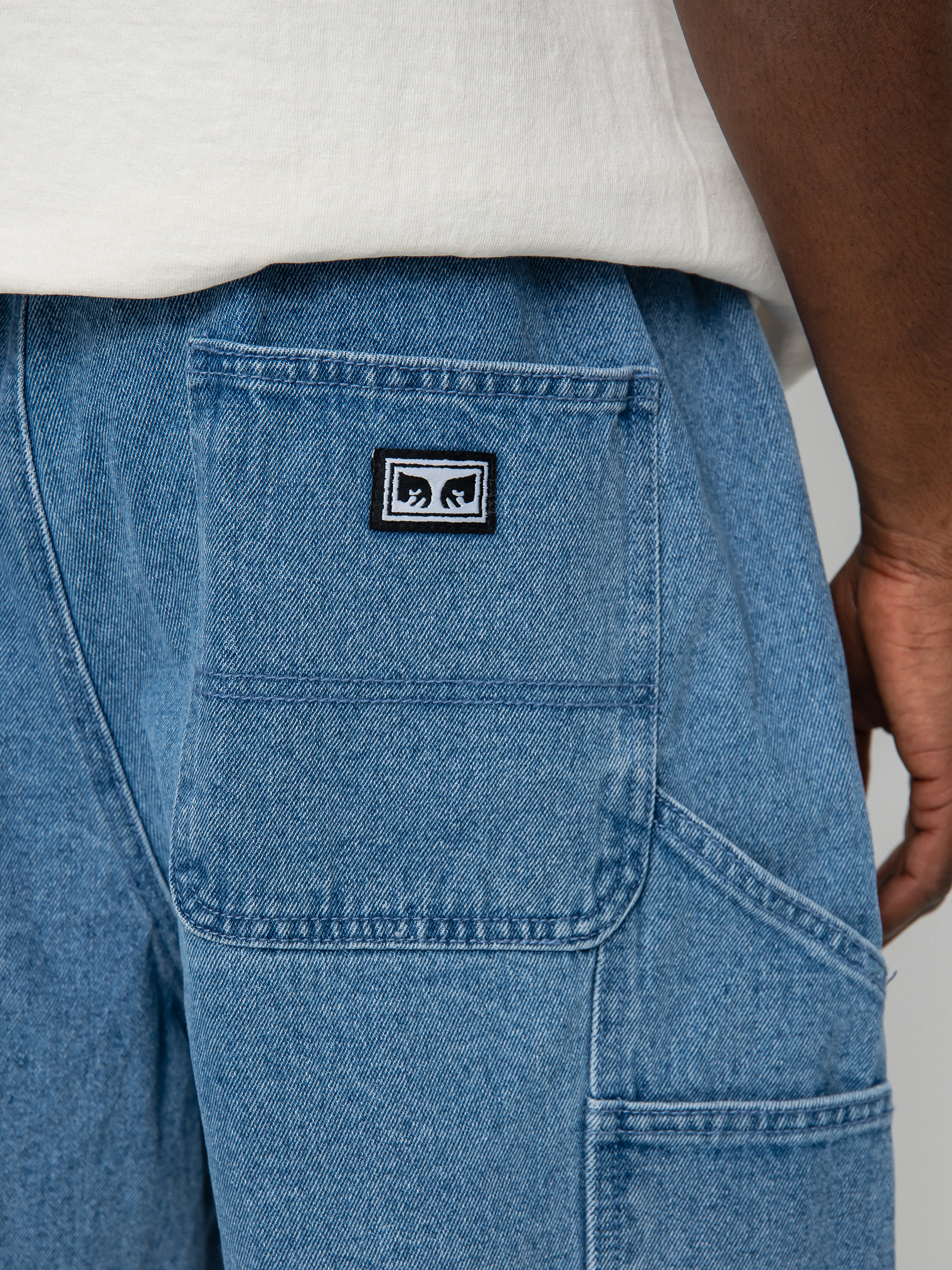 OBEY Easy Denim Carpenter Shorts (light indigo)
