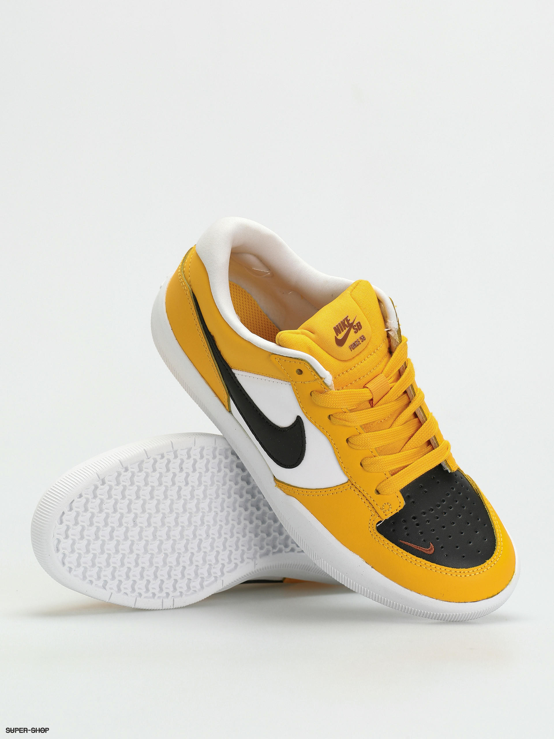 Yellow nike store skate shoes