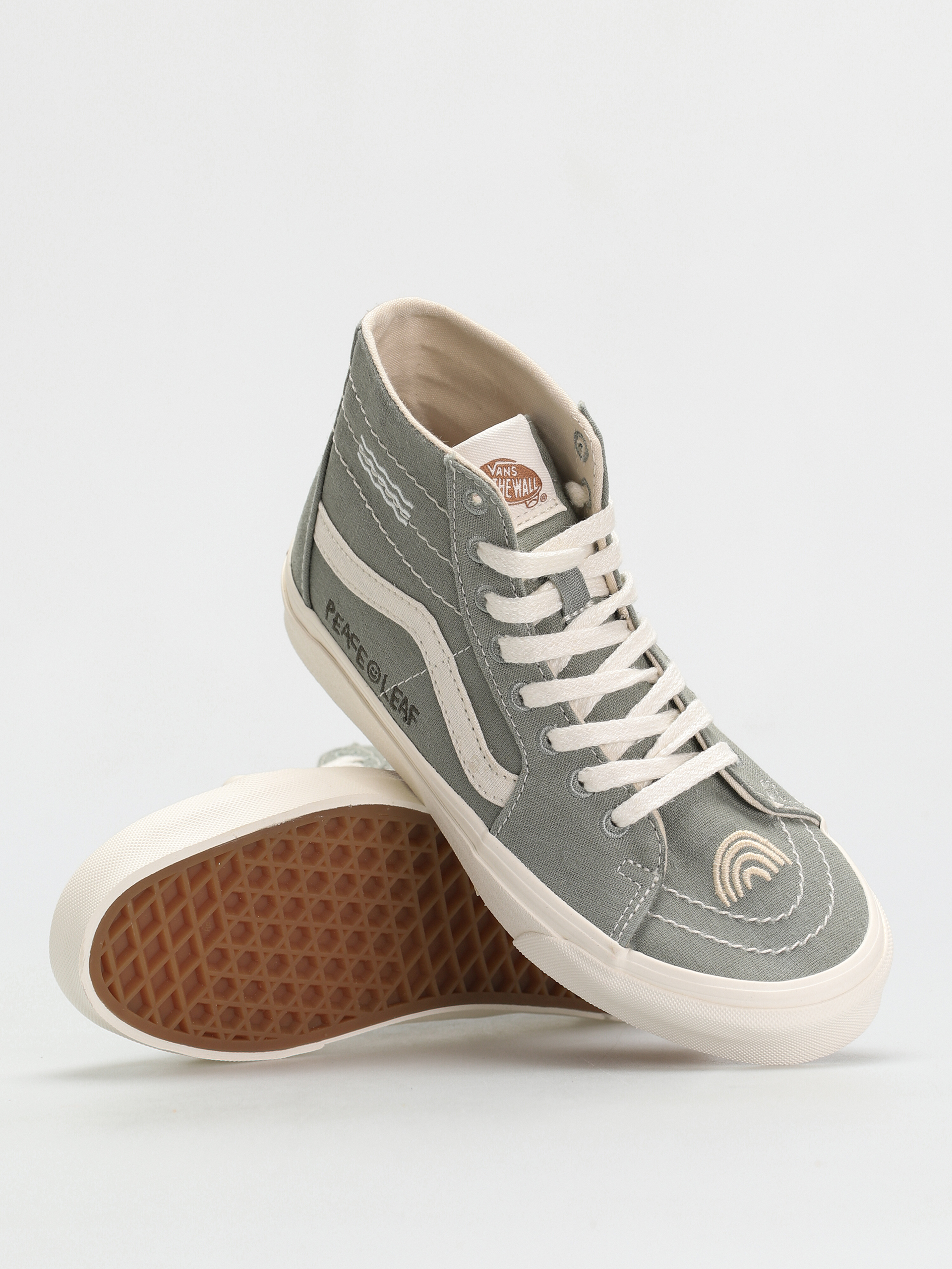 Vans Sk8 Hi Tapered Shoes grey (eco theory/green milieu/marshmallow)