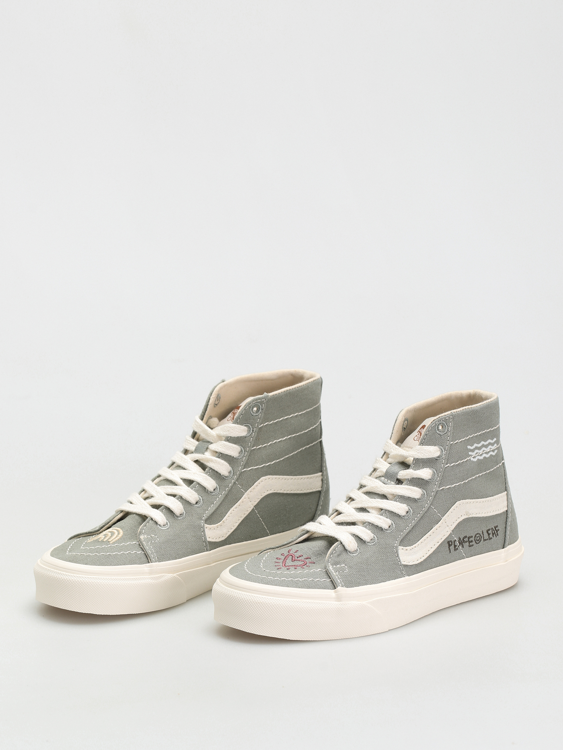 Vans Sk8 Hi Tapered Shoes (eco theory/green milieu/marshmallow)