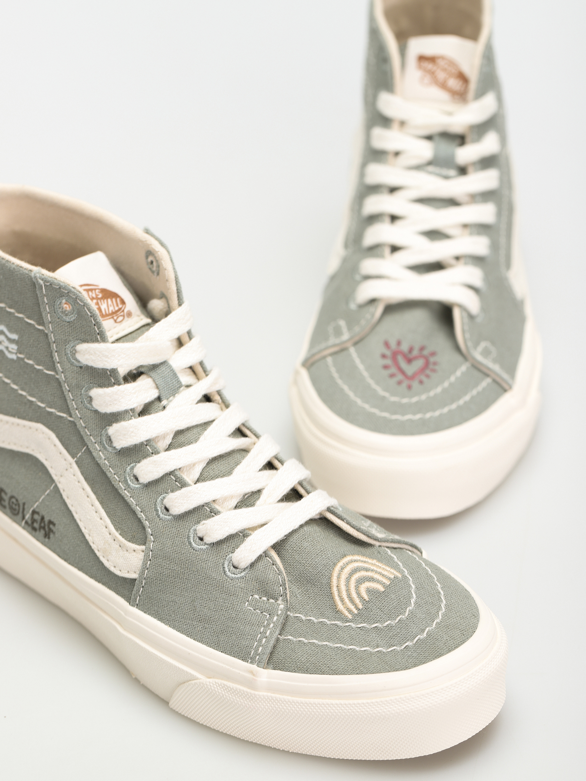 Vans Sk8 Hi Tapered Shoes (eco theory/green milieu/marshmallow)