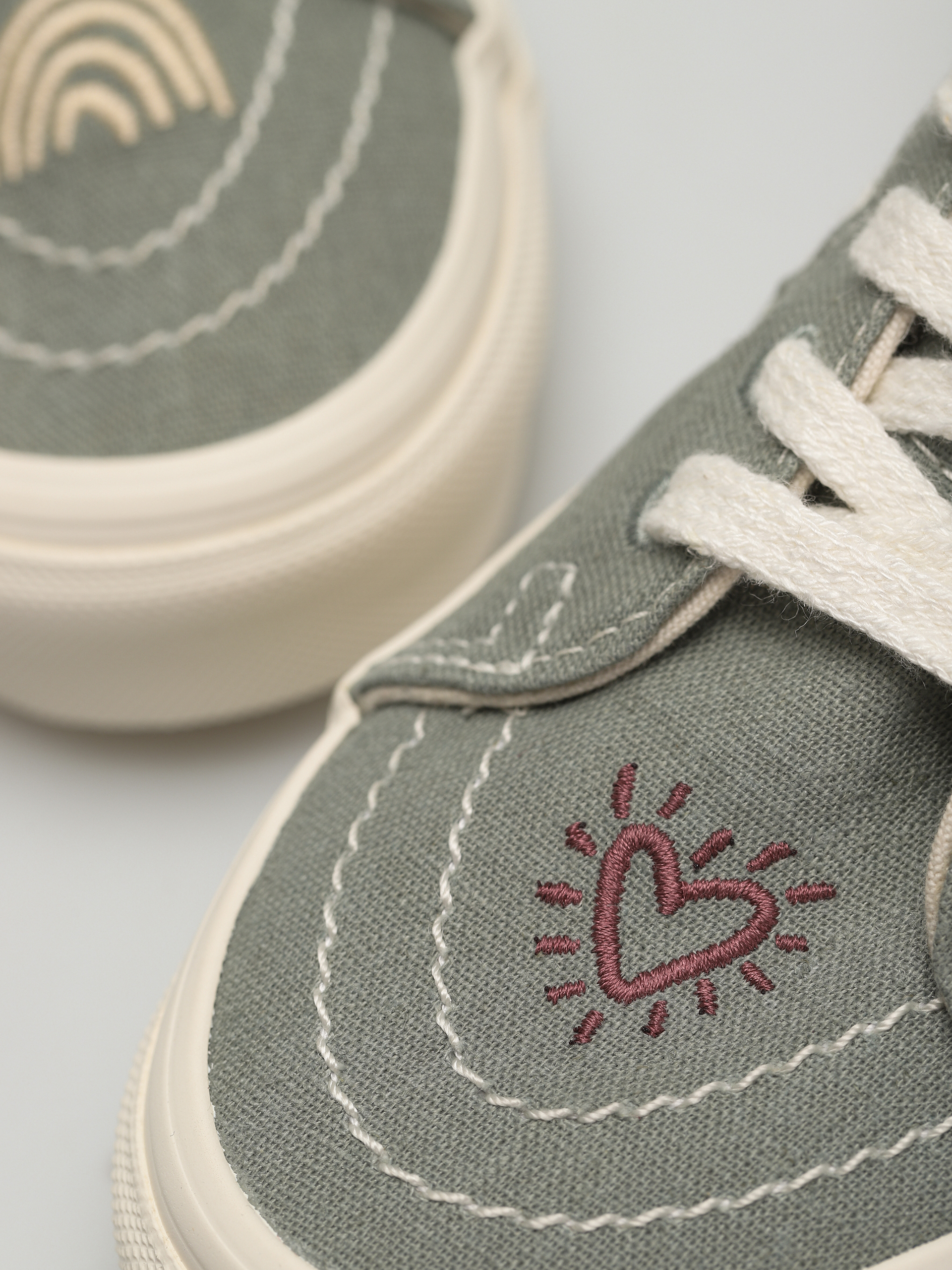 Vans Sk8 Hi Tapered Shoes (eco theory/green milieu/marshmallow)