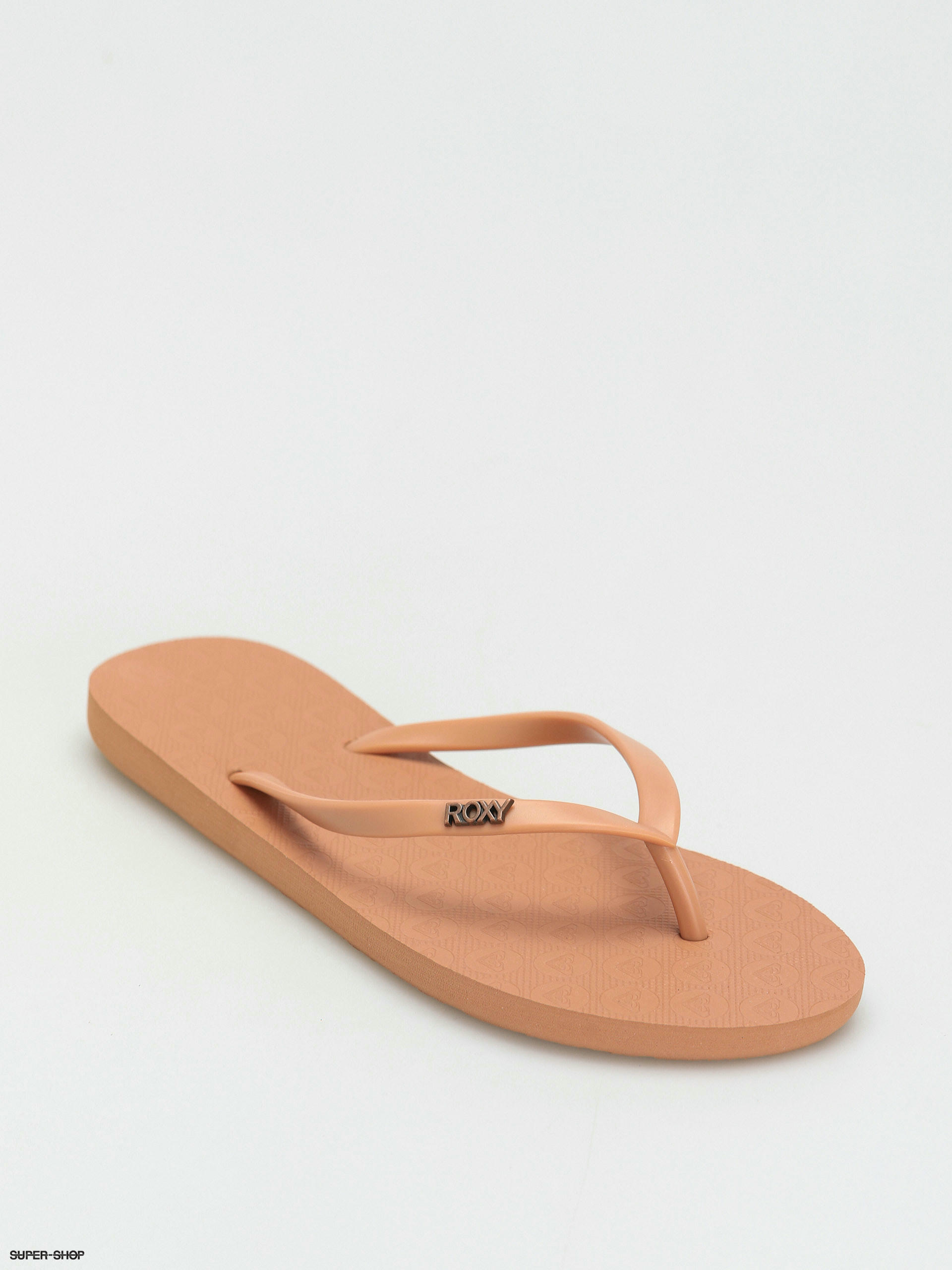 roxy tan flip flops