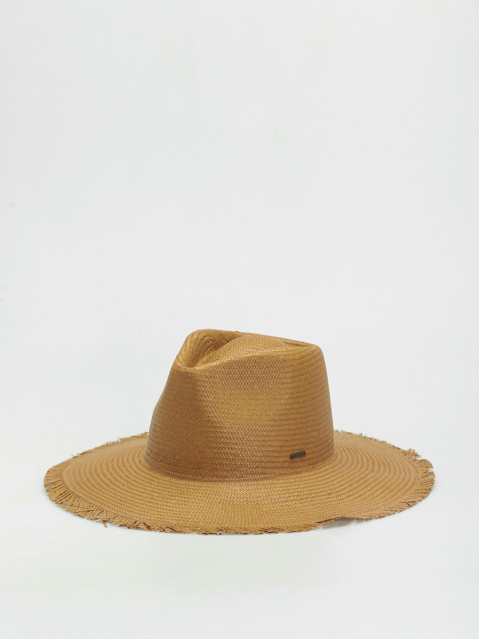 Brixton Jo Straw Frayed Fedora Hut (copper)