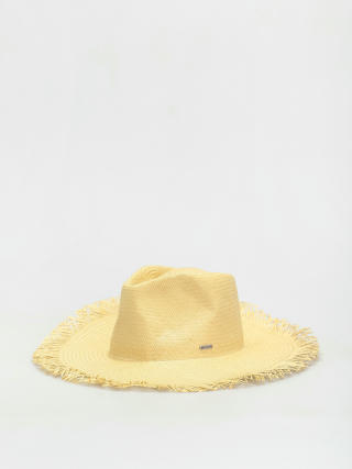 Brixton Jo Straw Frayed Fedora Hat (honey)