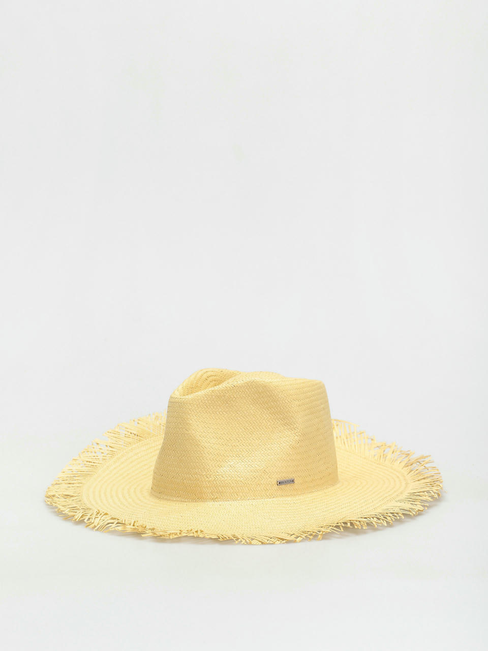 Brixton Jo Straw Frayed Fedora Hat (honey)