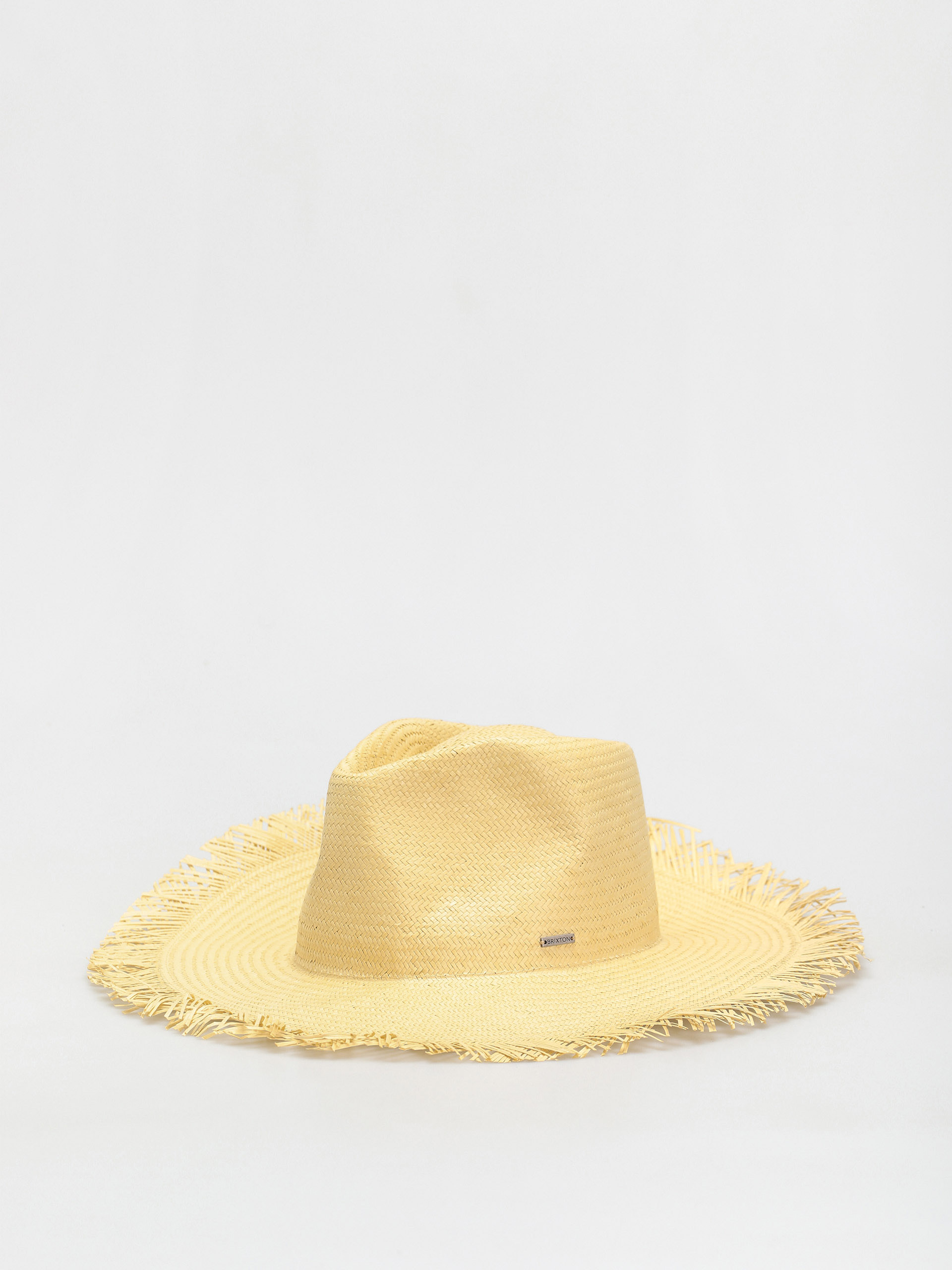 Brixton Jo Straw Frayed Fedora Hut (honey)