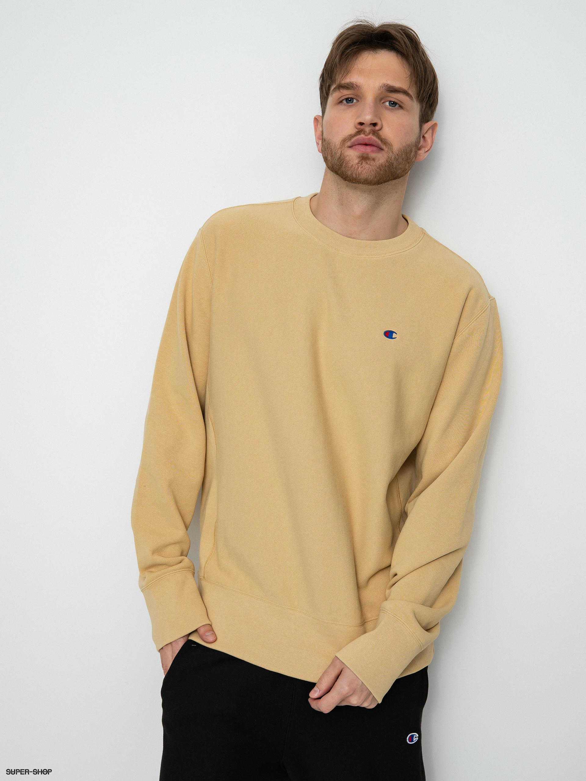 tan champion crew neck