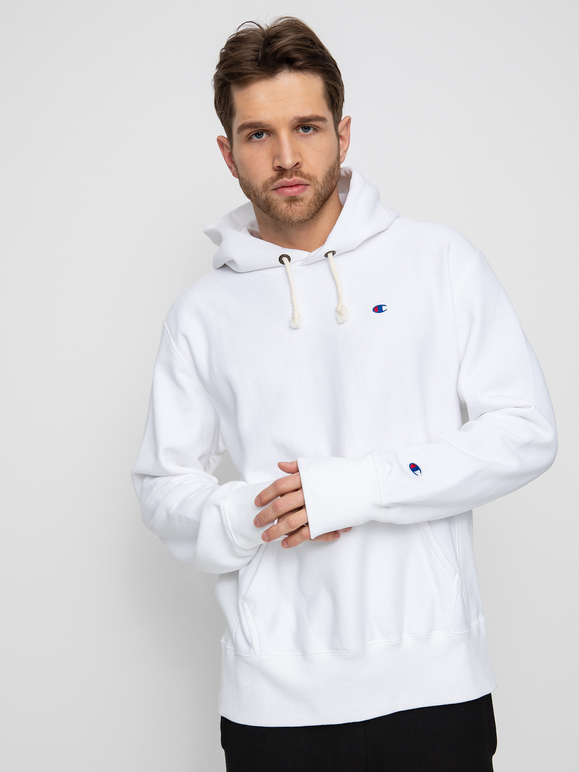 Champion Hooded Sweatshirt 217233 HD Hoodie (wht)