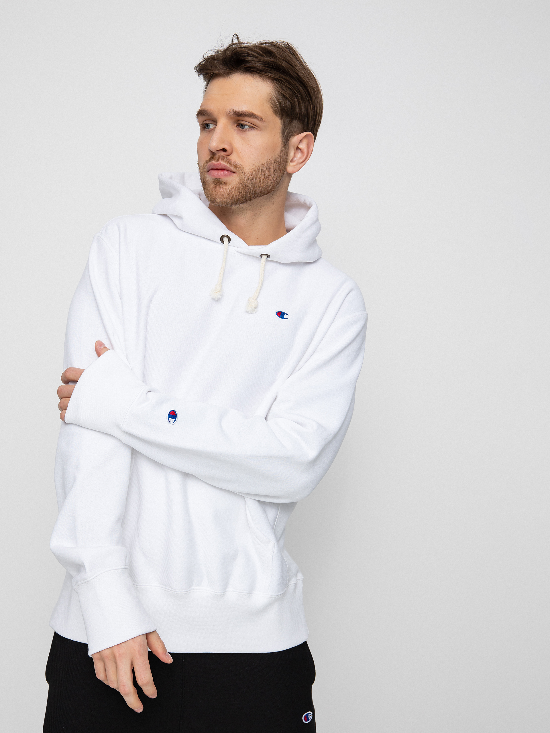 Champion Hooded Sweatshirt 217233 HD Hoodie (wht)