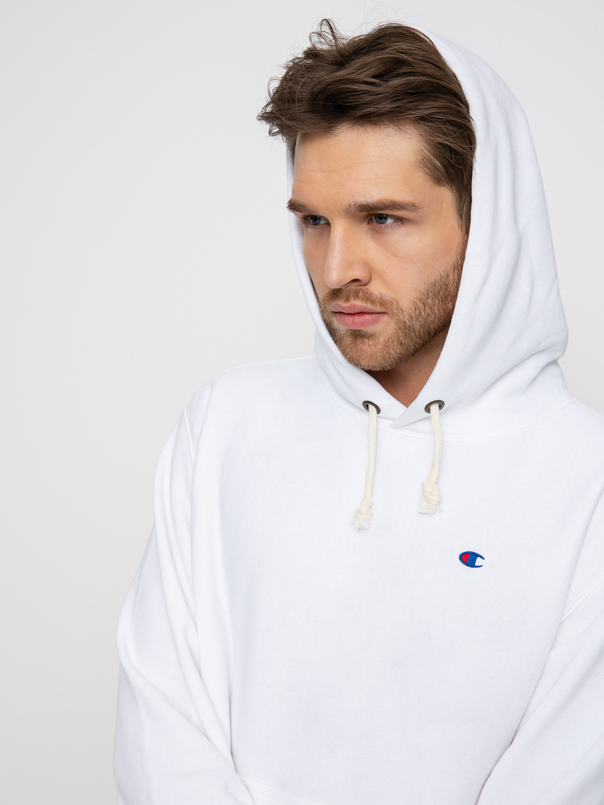 Champion Hooded Sweatshirt 217233 HD Hoodie (wht)
