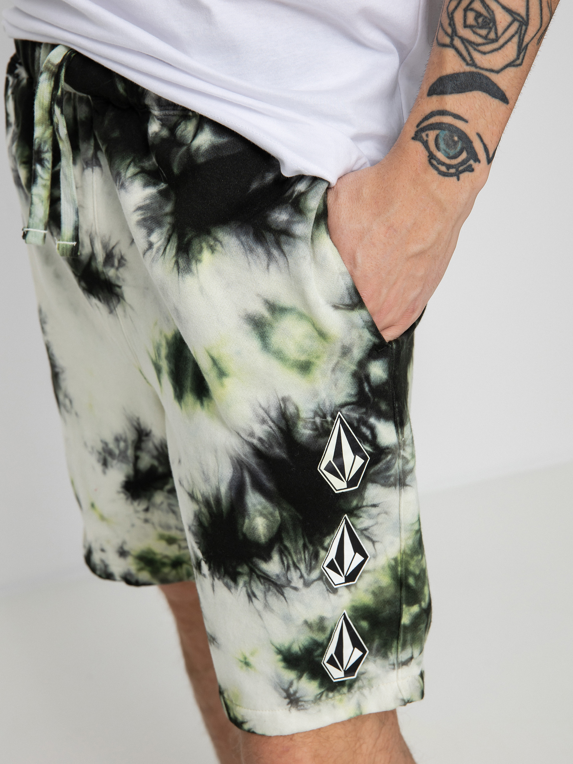 Volcom Iconic Stone Plus Shorts (lime tie dye)