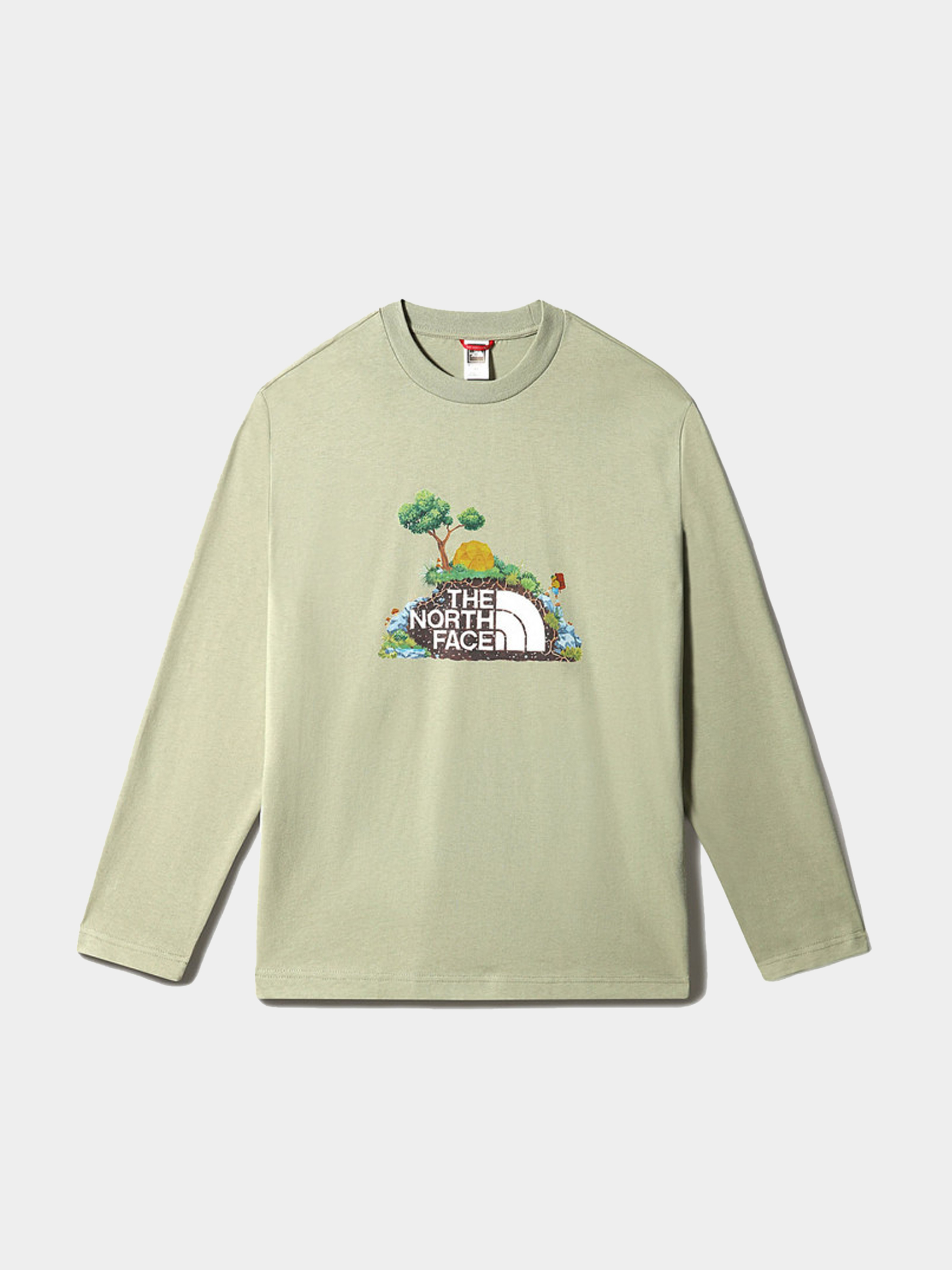 green north face long sleeve