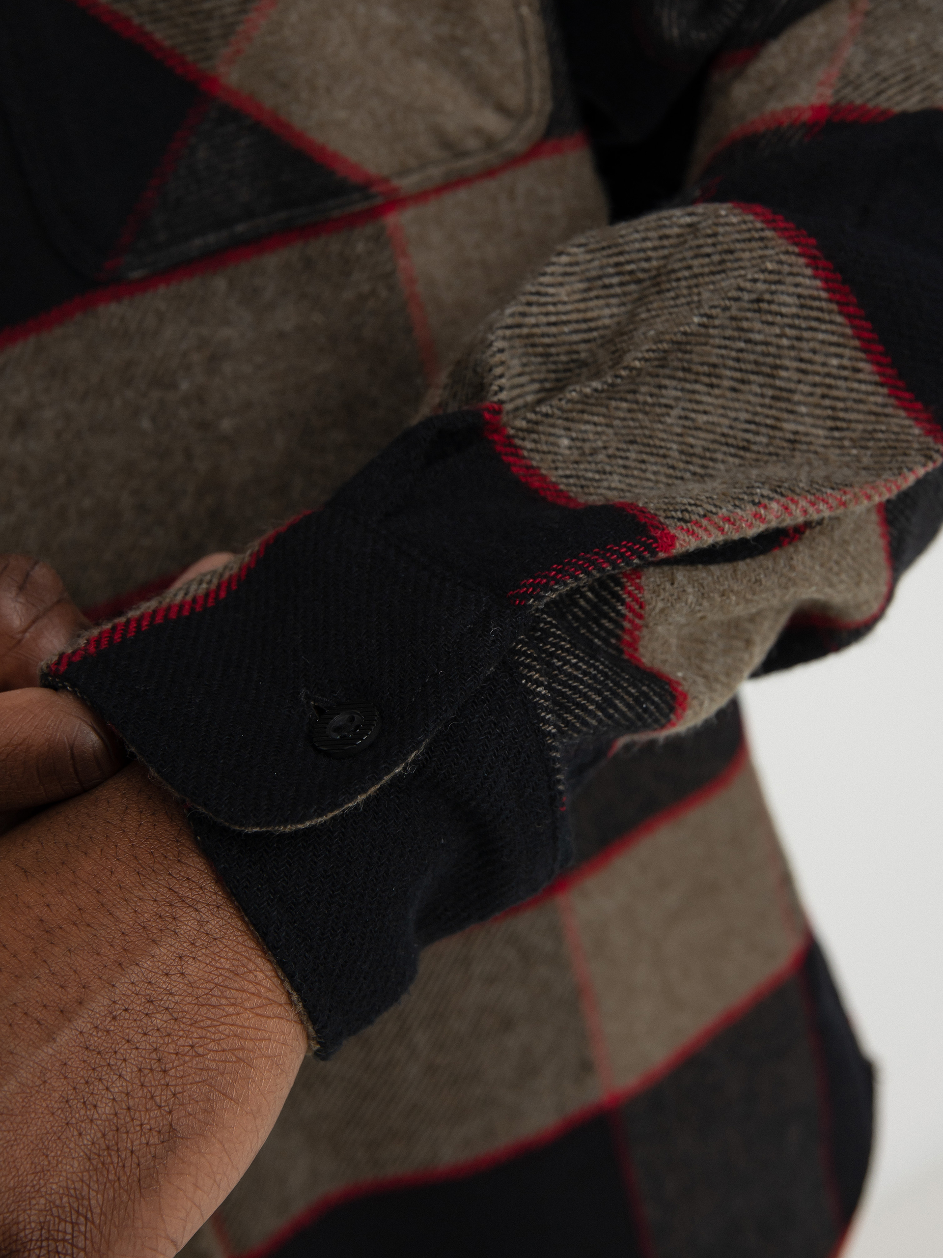 Brixton Bowery Flannel Ls Hemd (heather grey/charcoal)