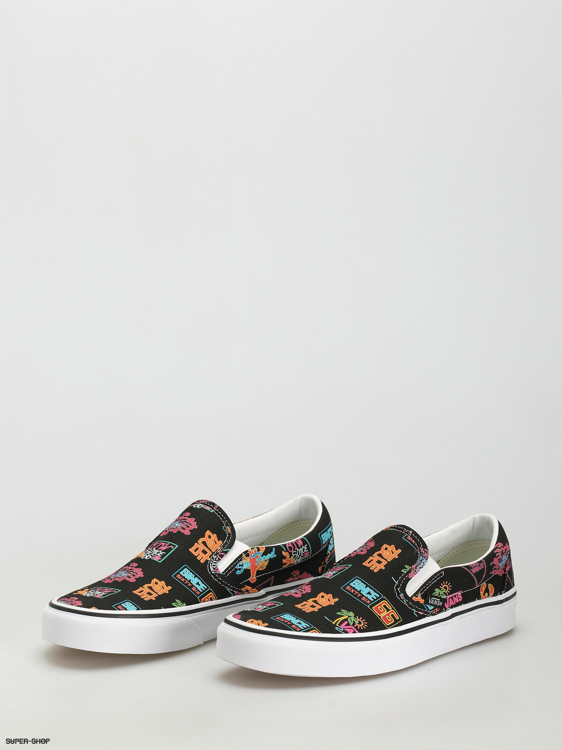 vans neon slip on