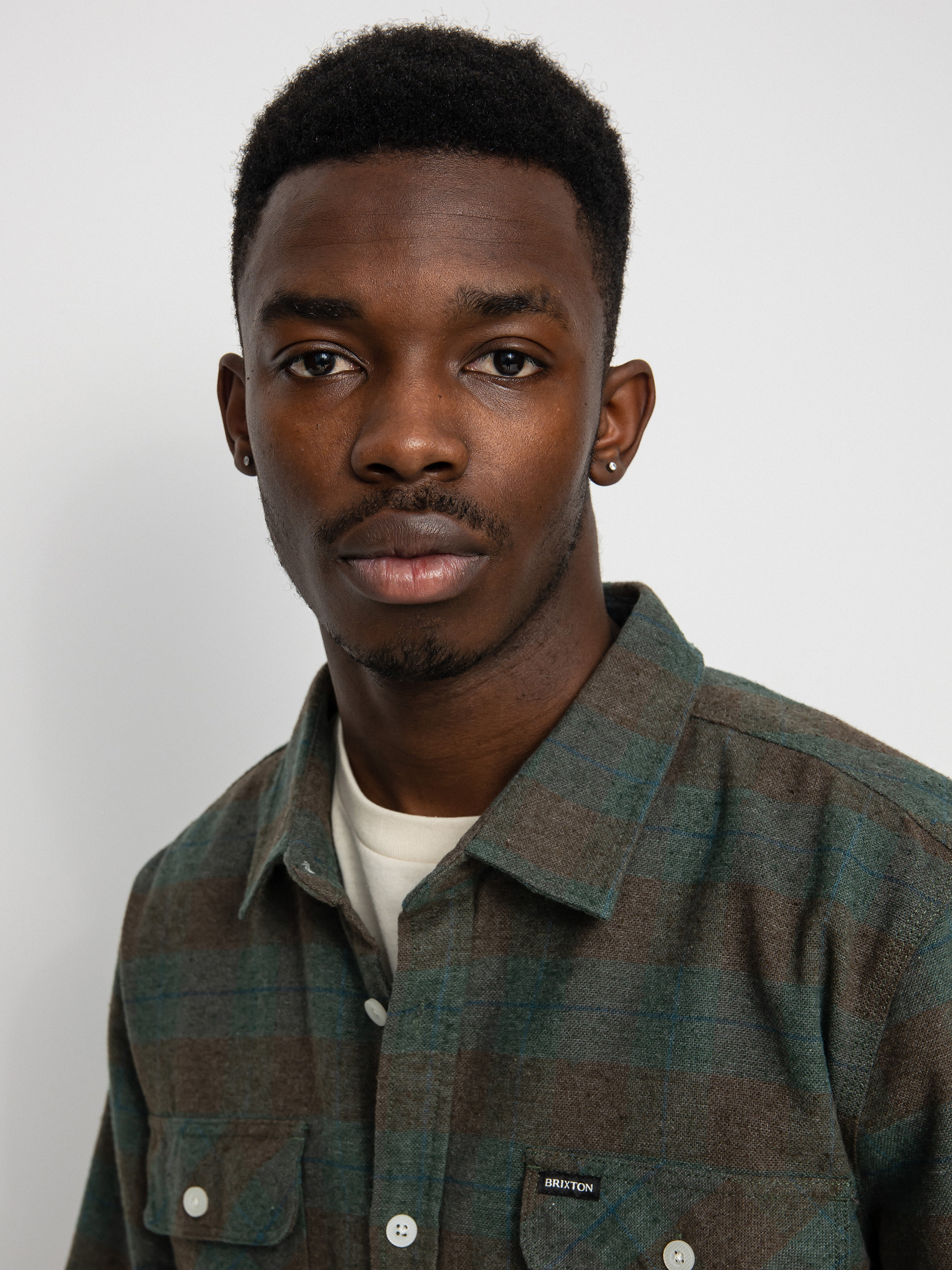 Brixton Bowery Flannel Ls Hemd (ocean)