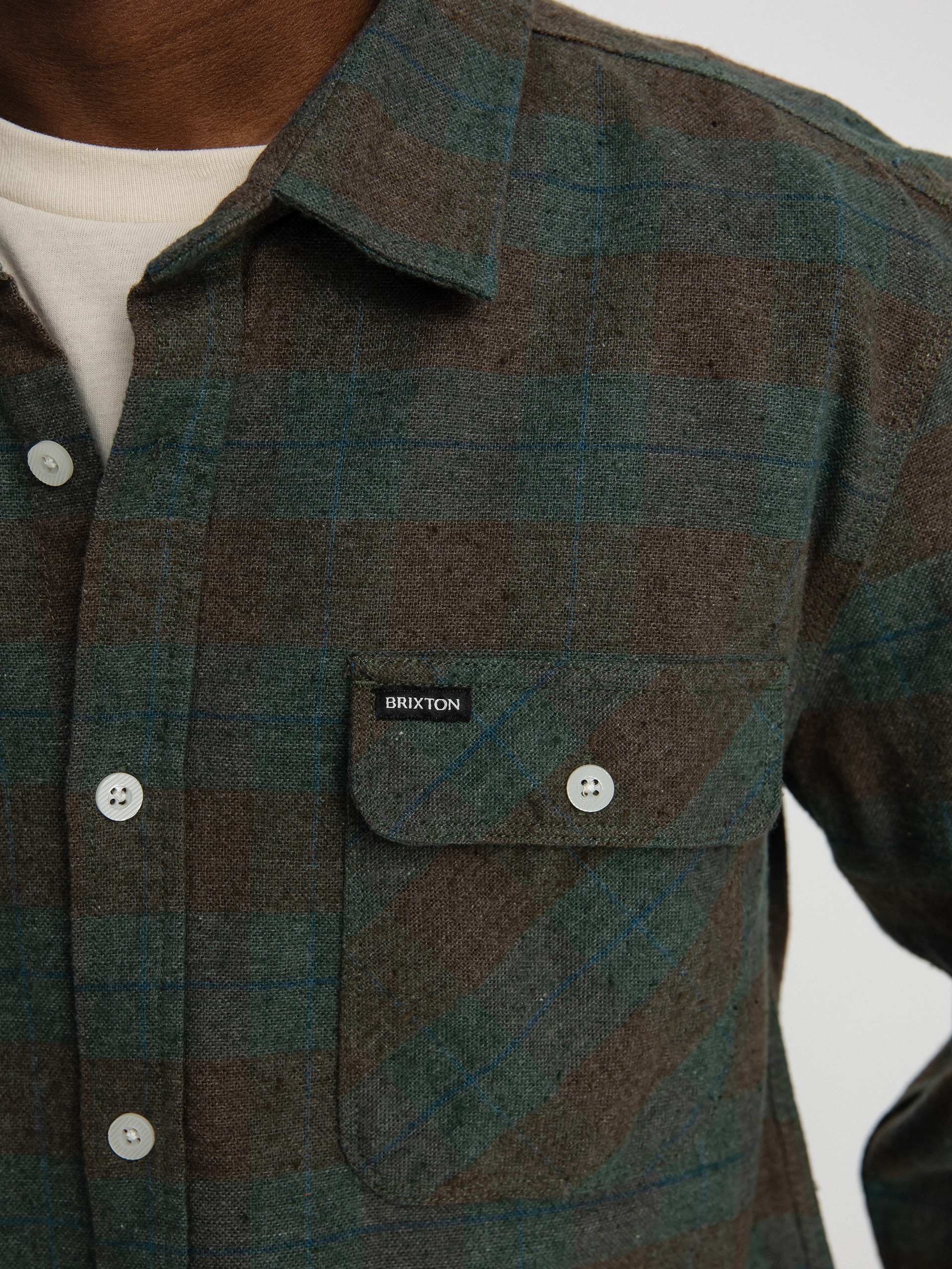 Brixton Bowery Flannel Ls Shirt (ocean)
