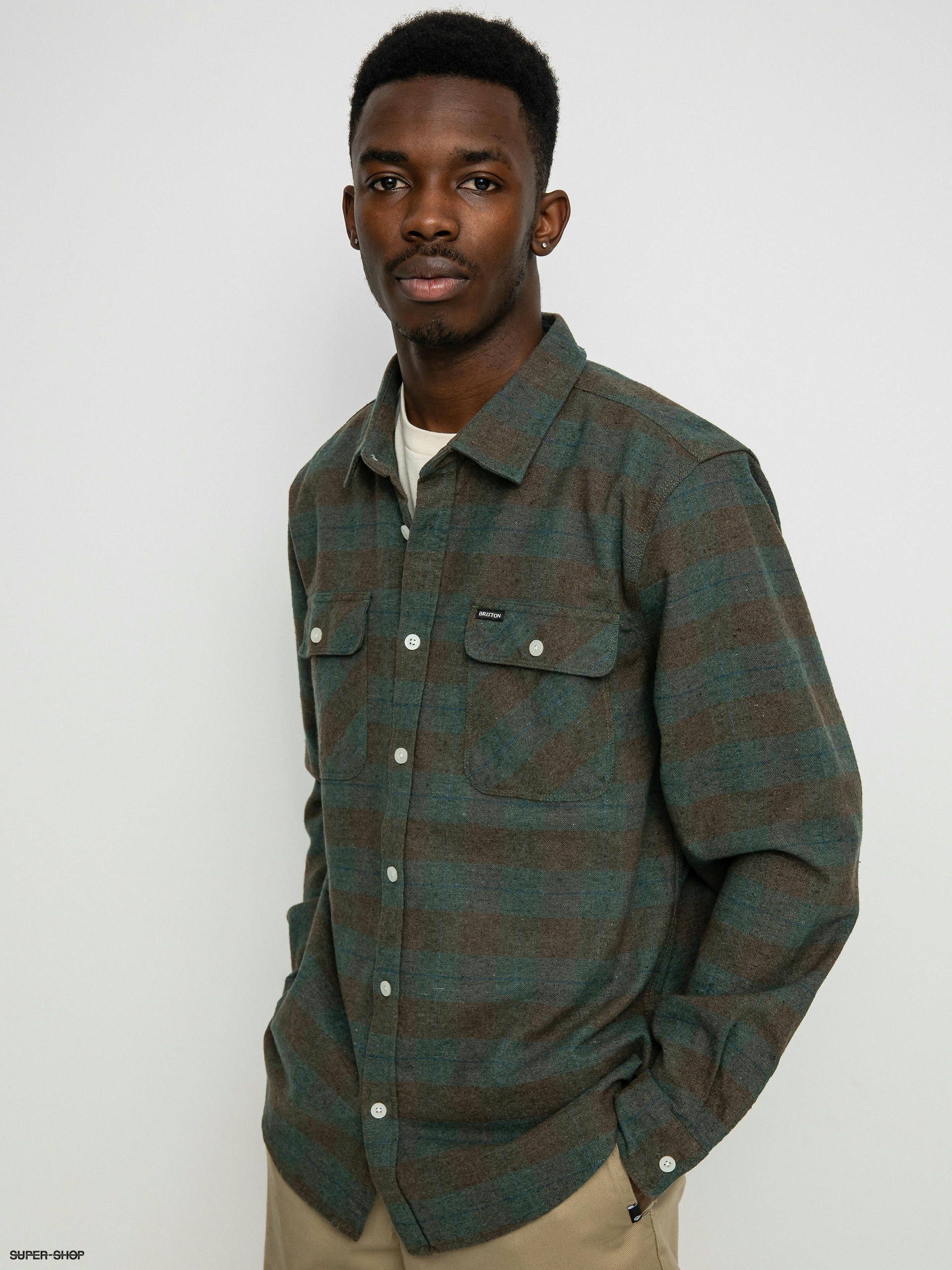 Brixton Bowery Flannel Ls Shirt (ocean)