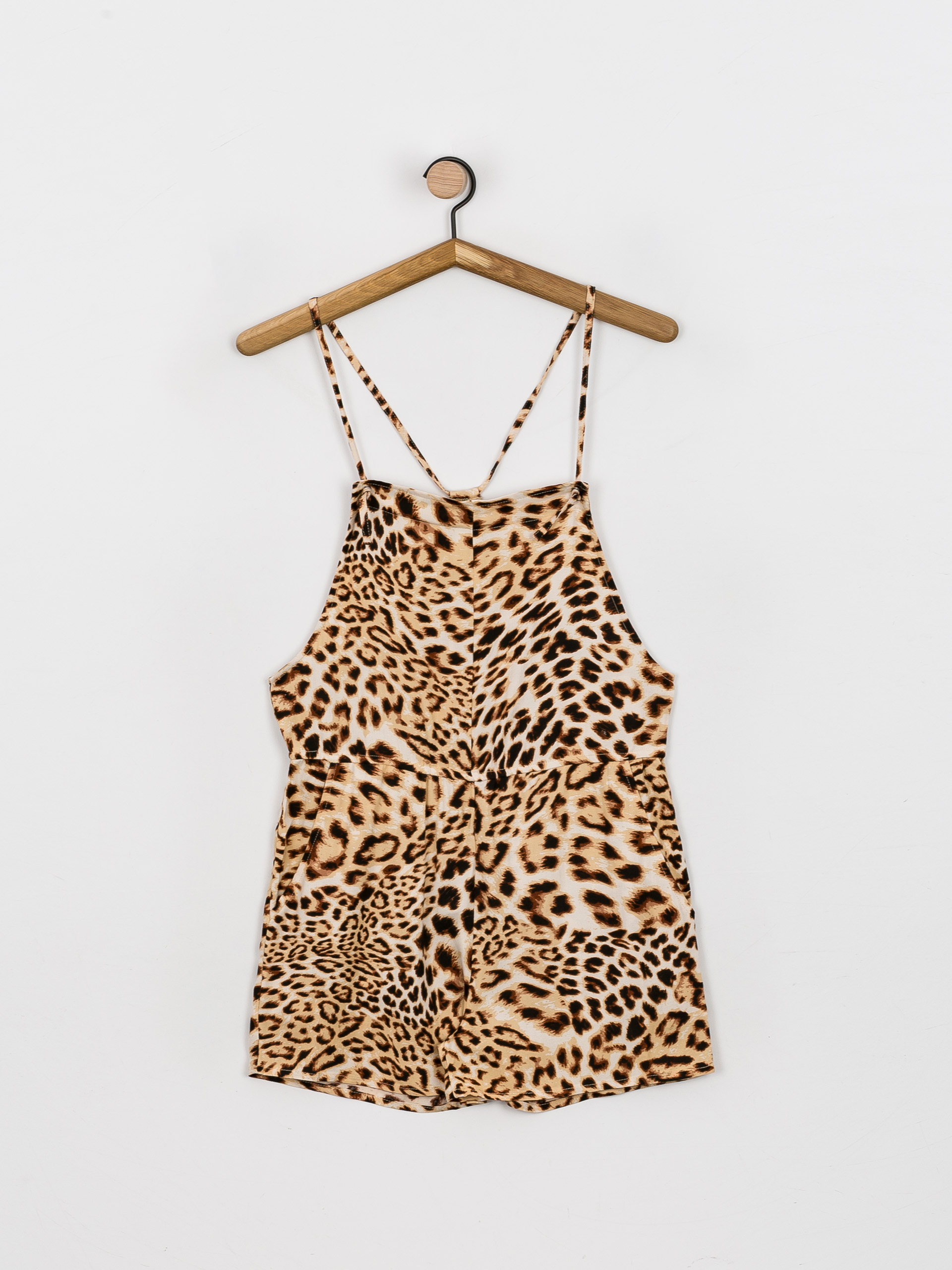 Womens RVCA Laidback Romper Overall (light brown)