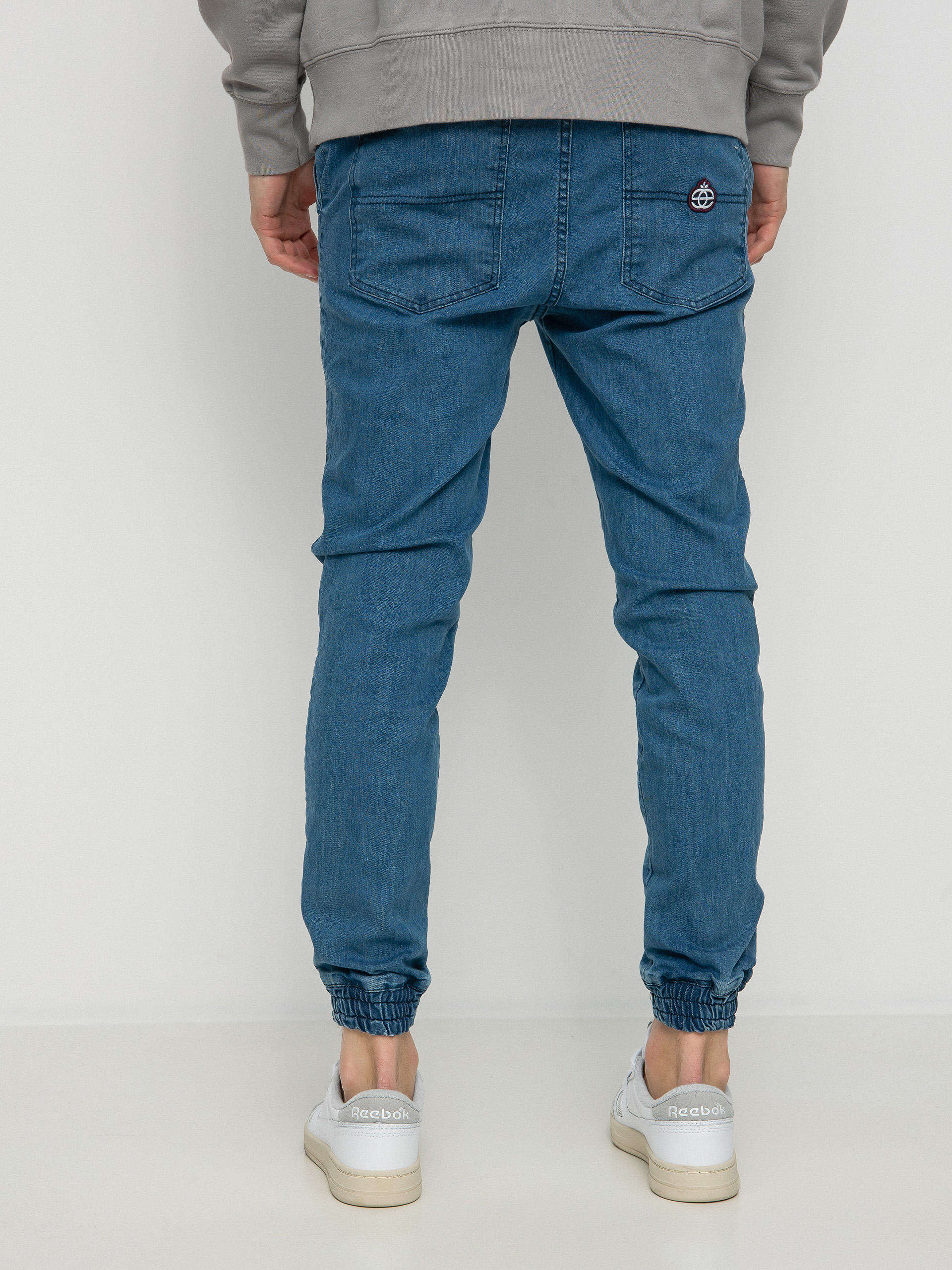 light blue jean joggers