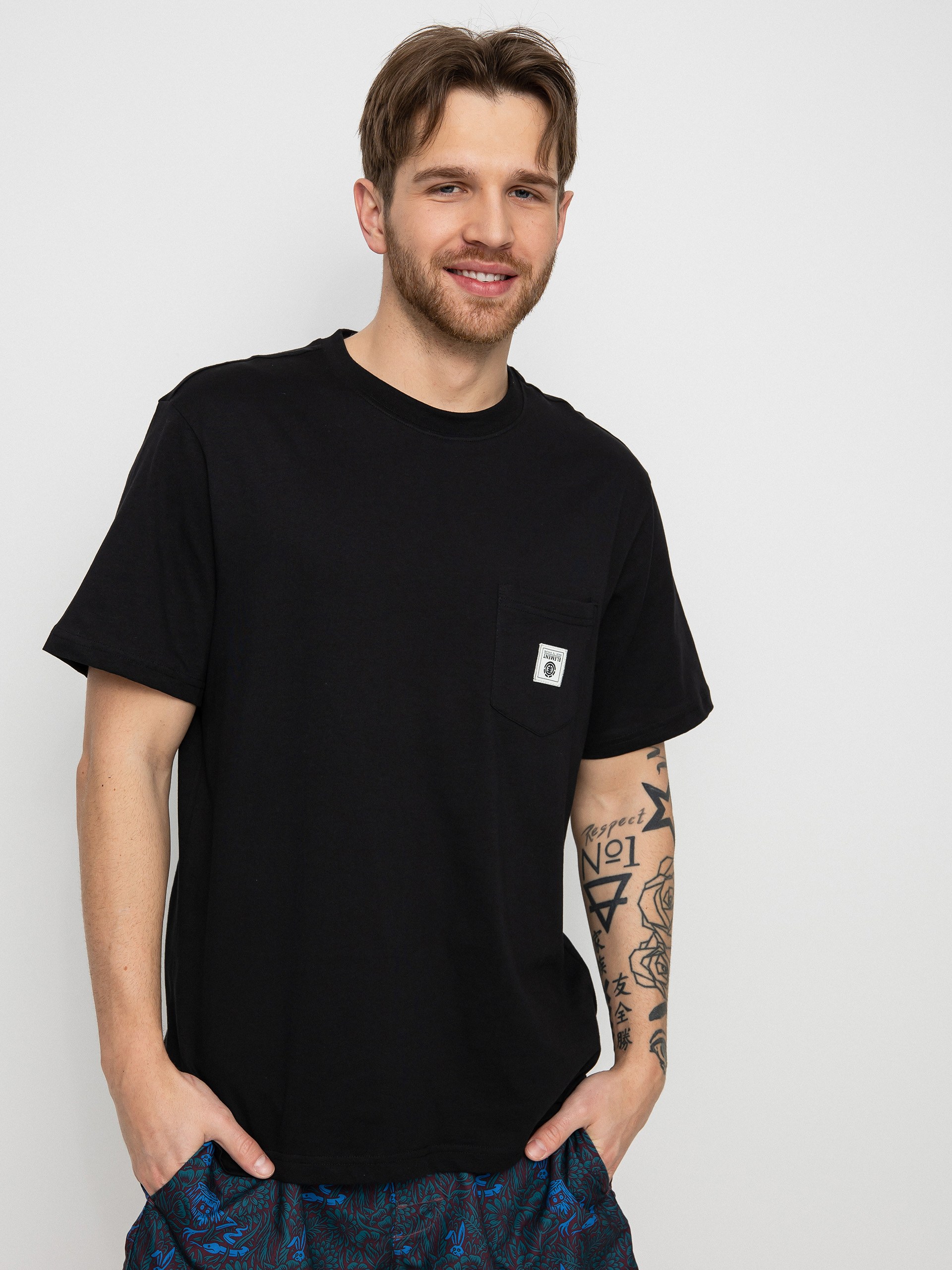 Element Basic Pocket Label S T-shirt (flint black)