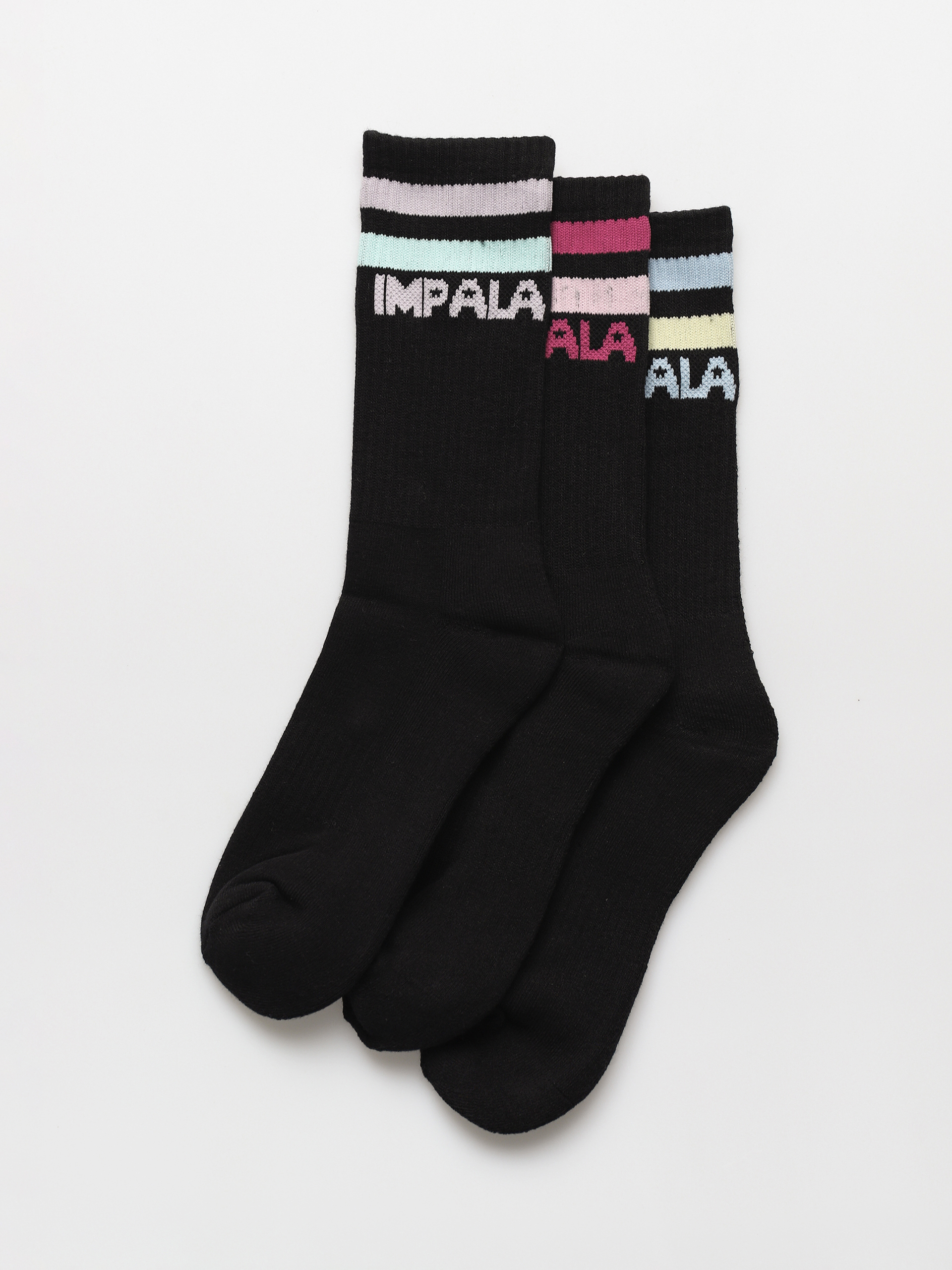 Impala Stripe Sock 3Pk Socken Wmn (black)